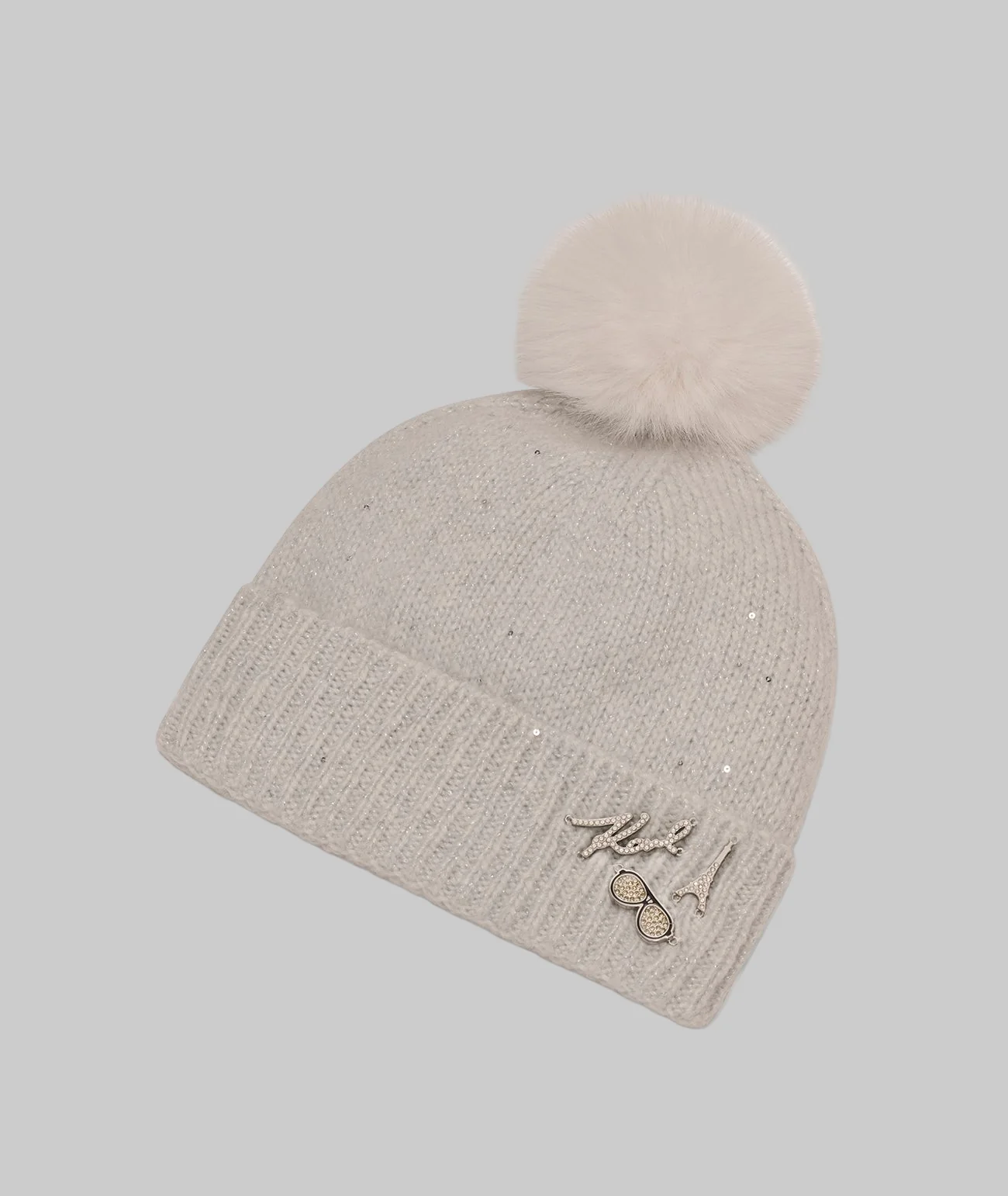 116-sequin-faux-fur-pom-hat-2.webp SEQUIN FAUX FUR POM HAT