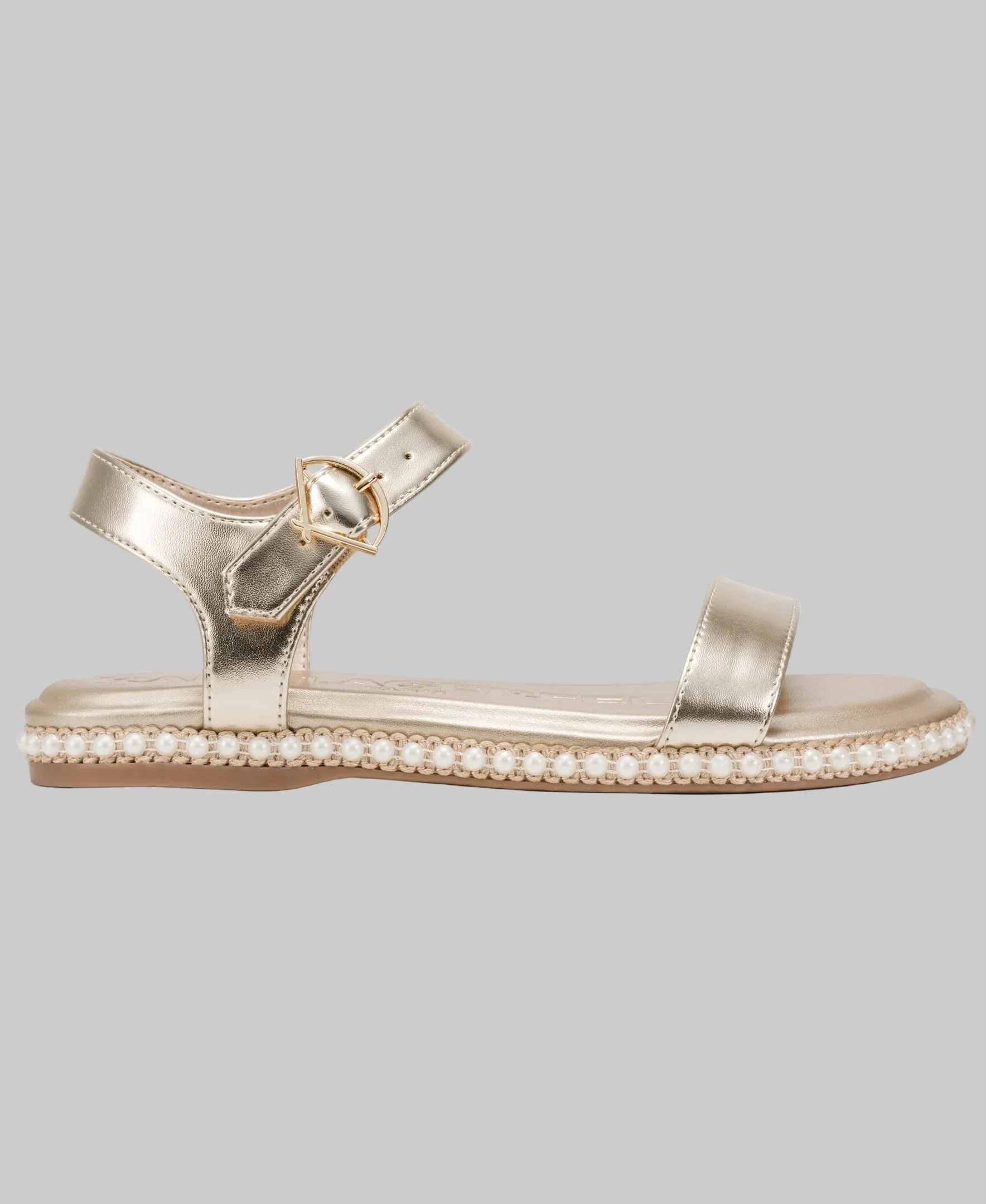 CRESSON METALLIC PEARL ANKLE STRAP SANDAL