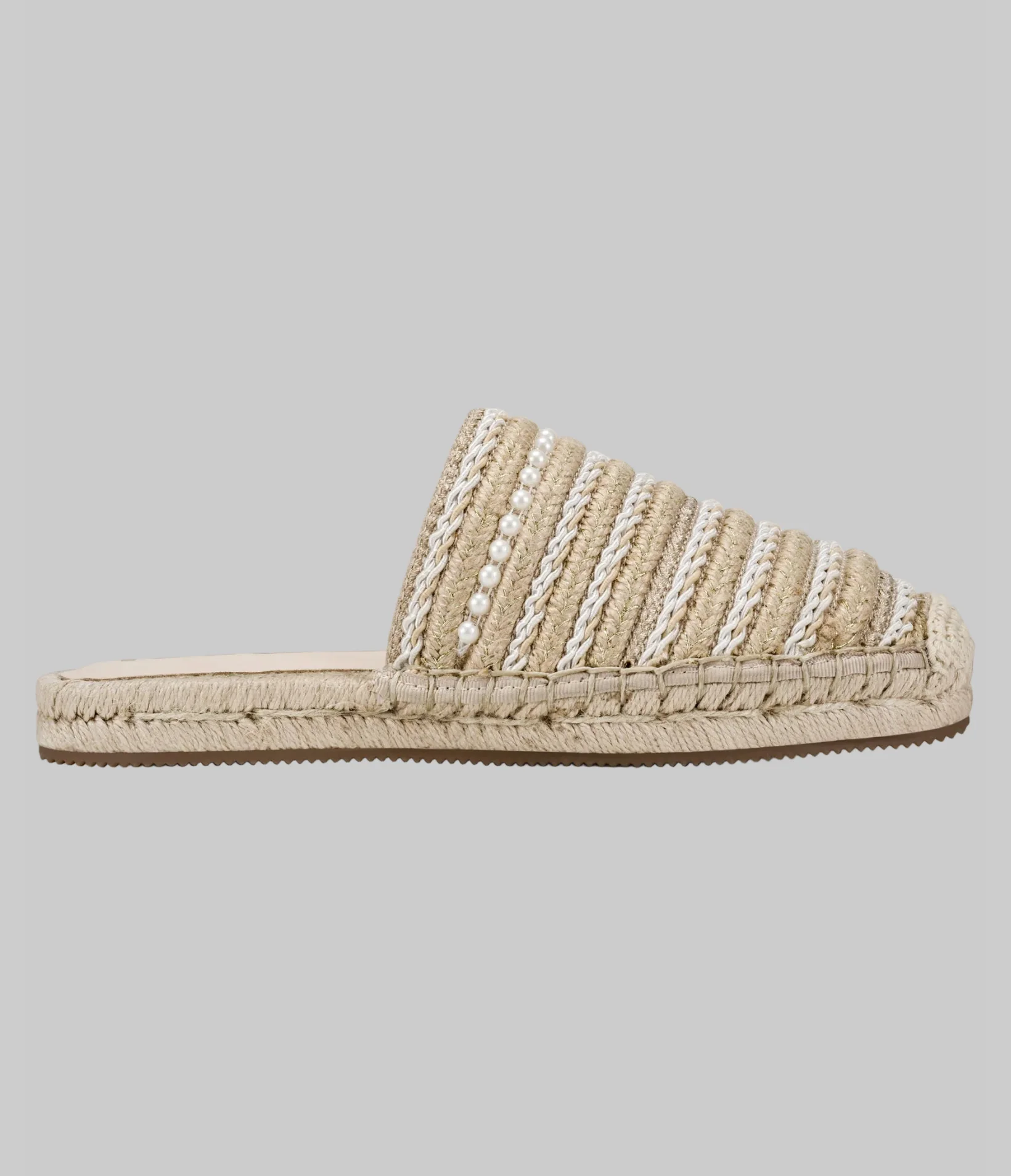 MALAYSIA STRIPE FLAT ESPADRILLE MULE