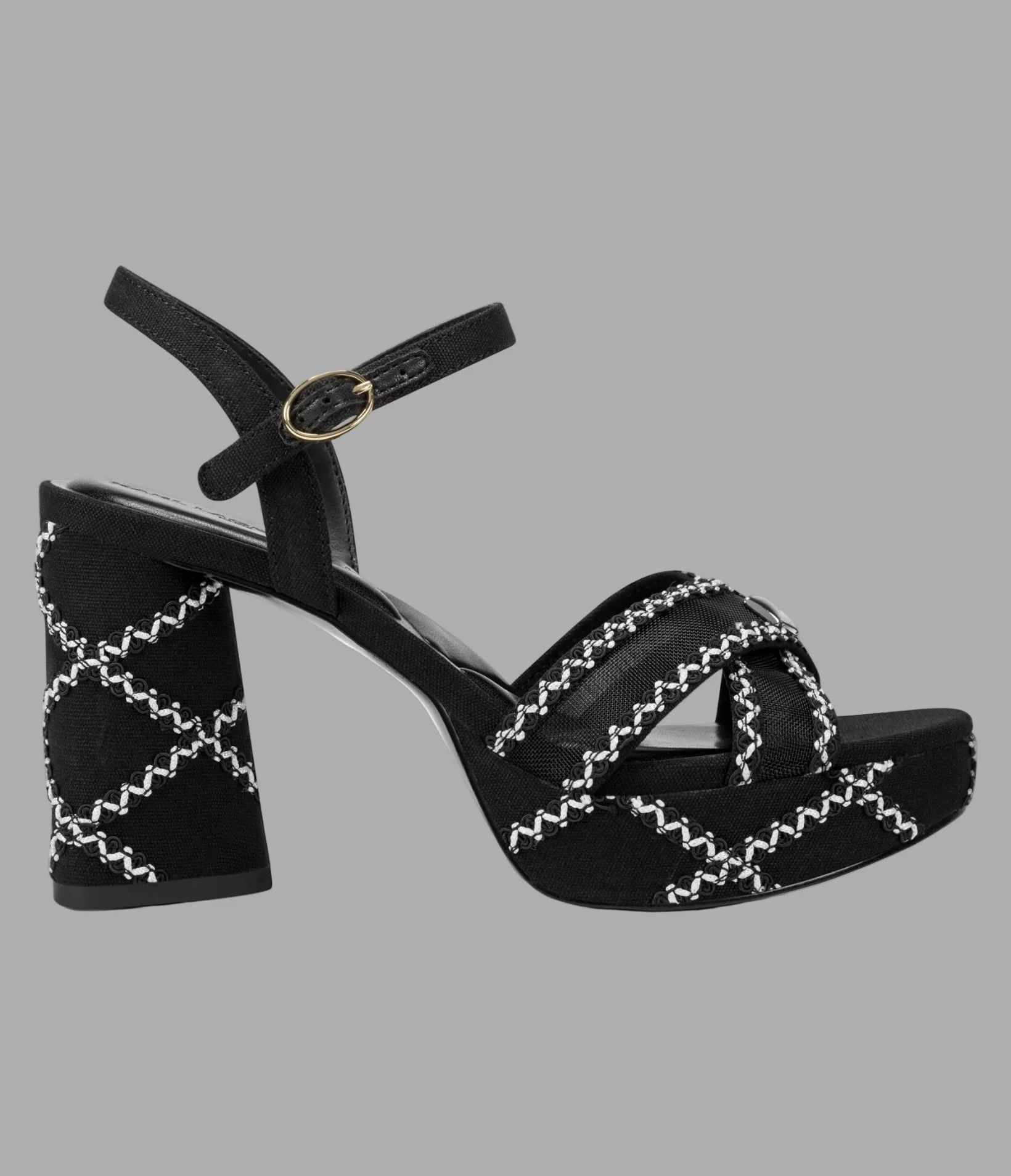 HICKORY MESH ANKLE STRAP PLATFORM SANDAL