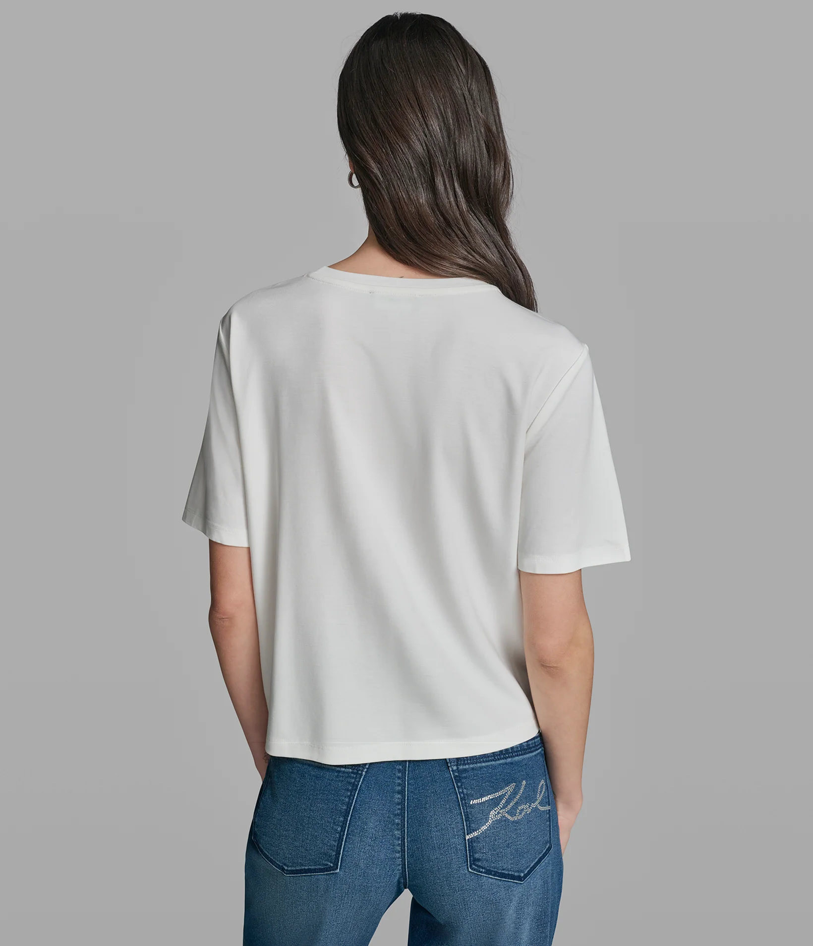 SHORT SLEEVE KNIT SHIRT WITH CROCHET POCKETS