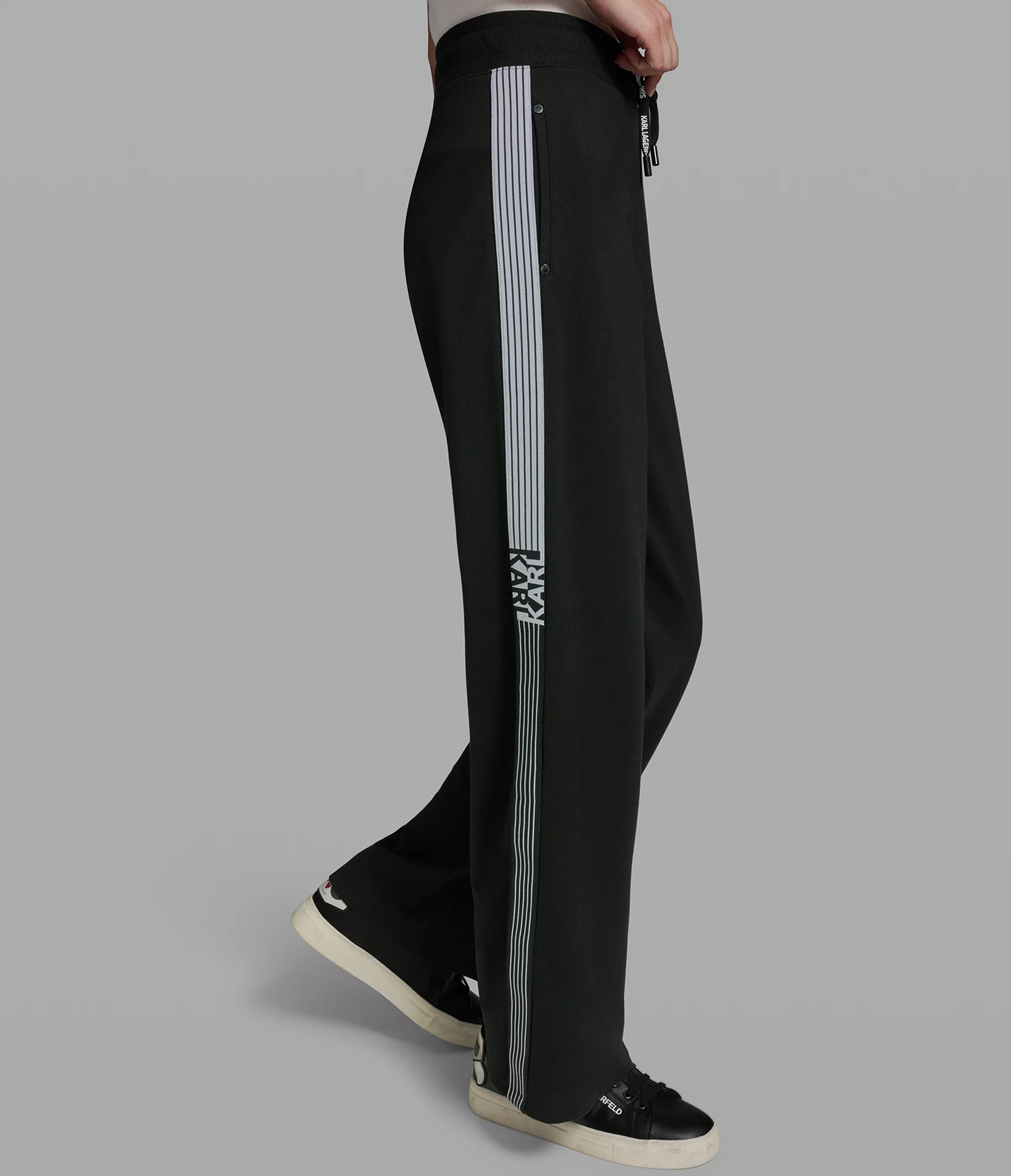 LOGO STRIPE WIDE LEG PANT