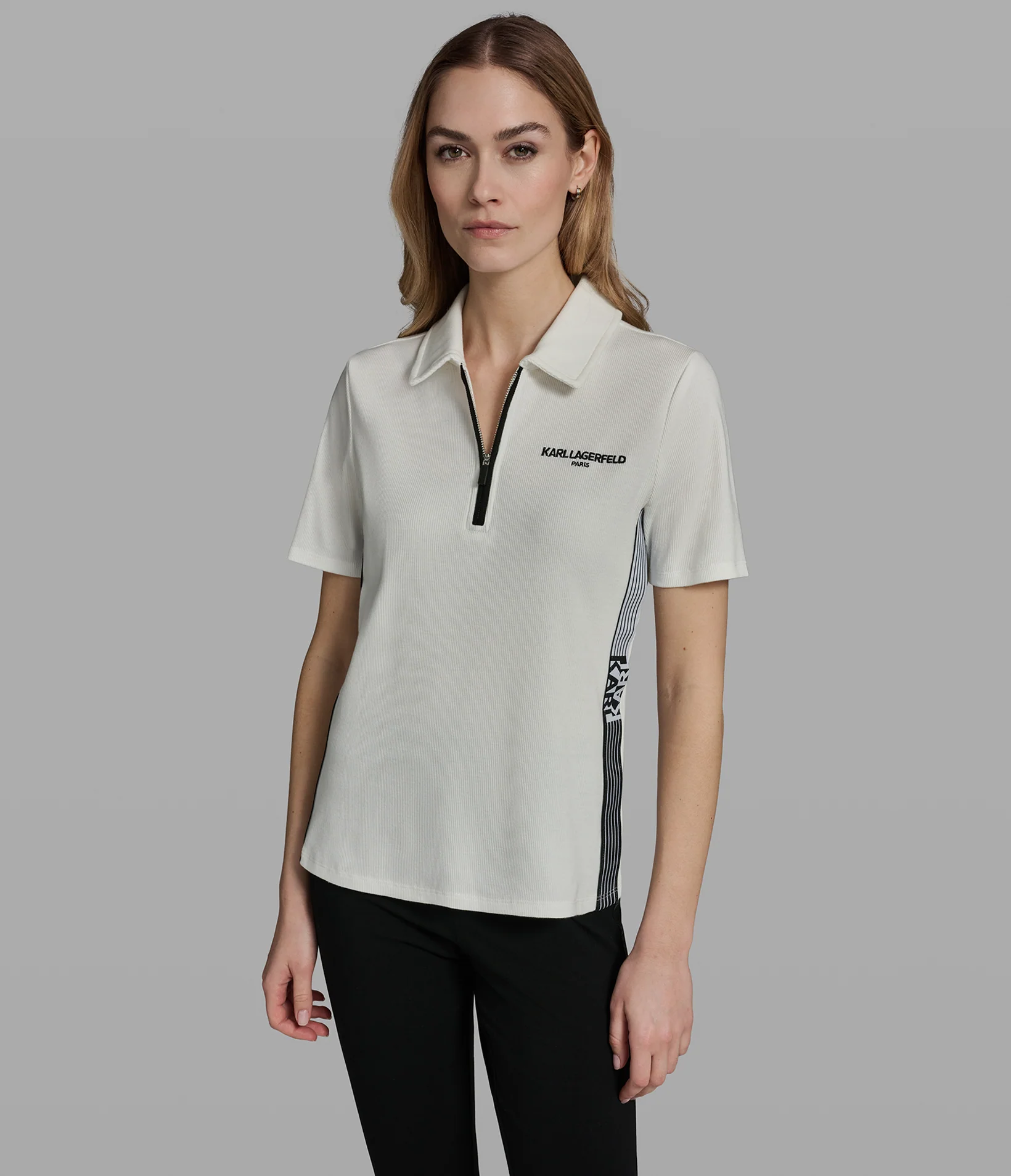 LOGO TAPE KNIT POLO