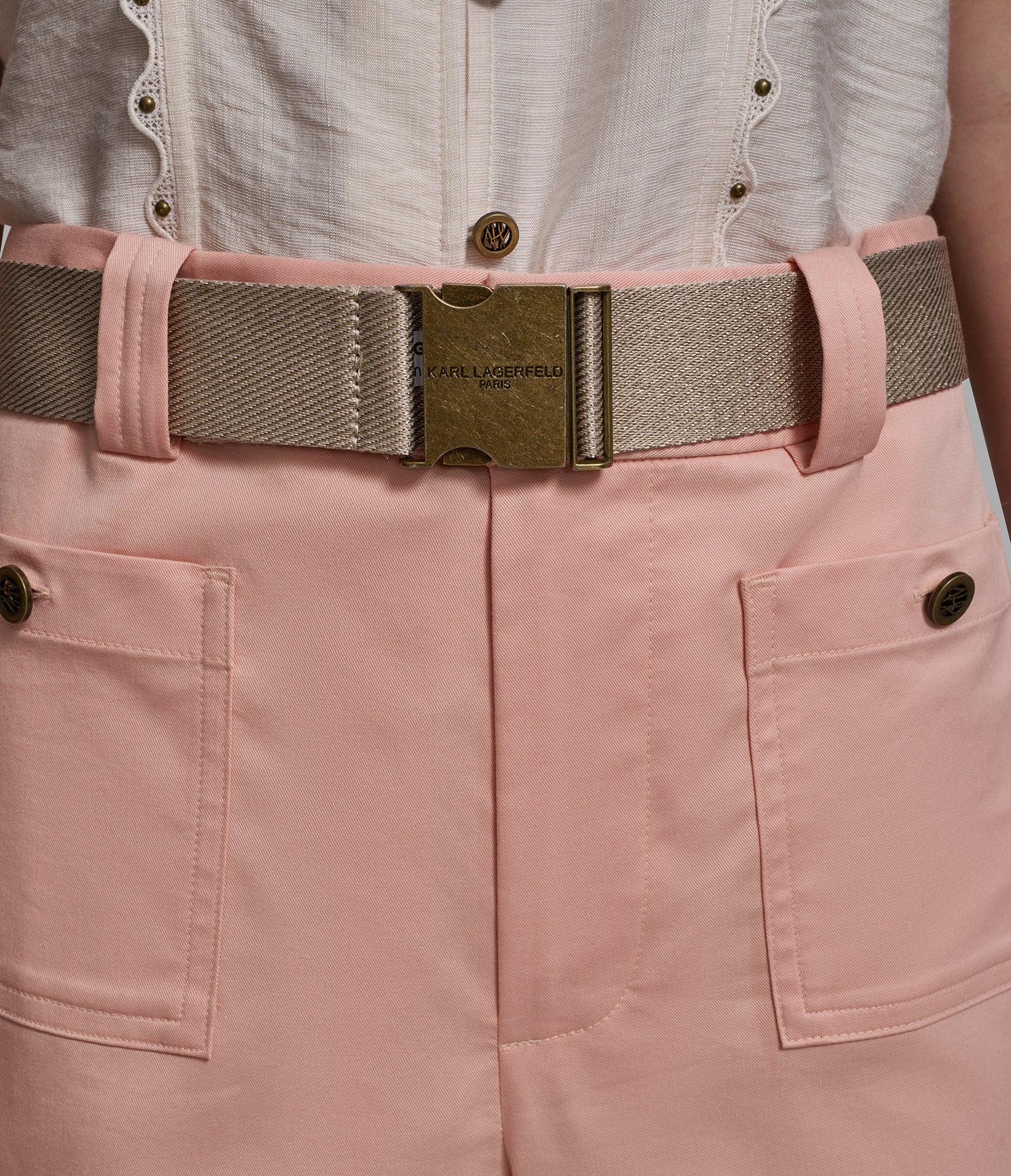 BELTED CROPPED WIDE-LEG PANT