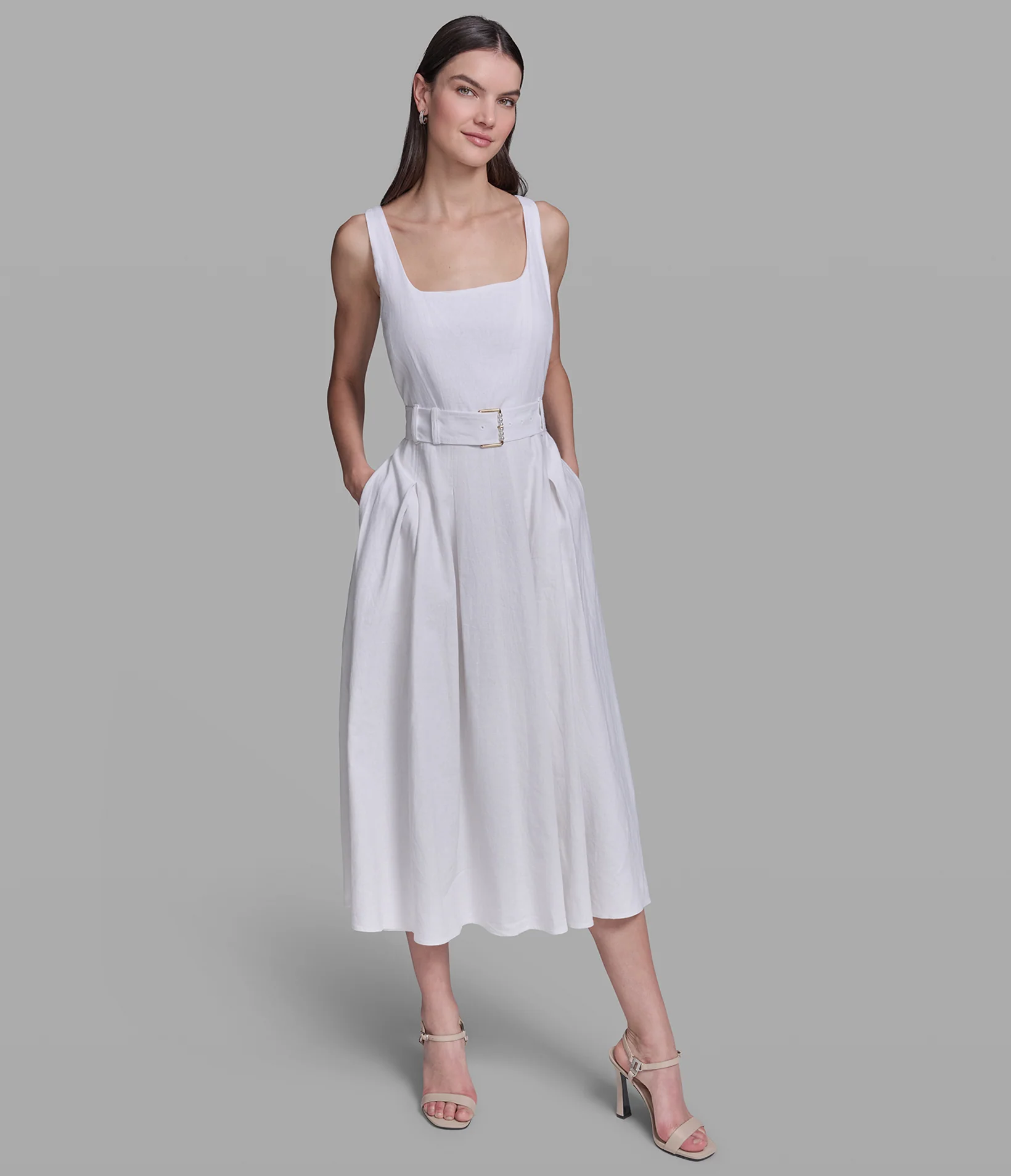 284-linen-belted-midi-dress-1.webp LINEN BELTED MIDI DRESS