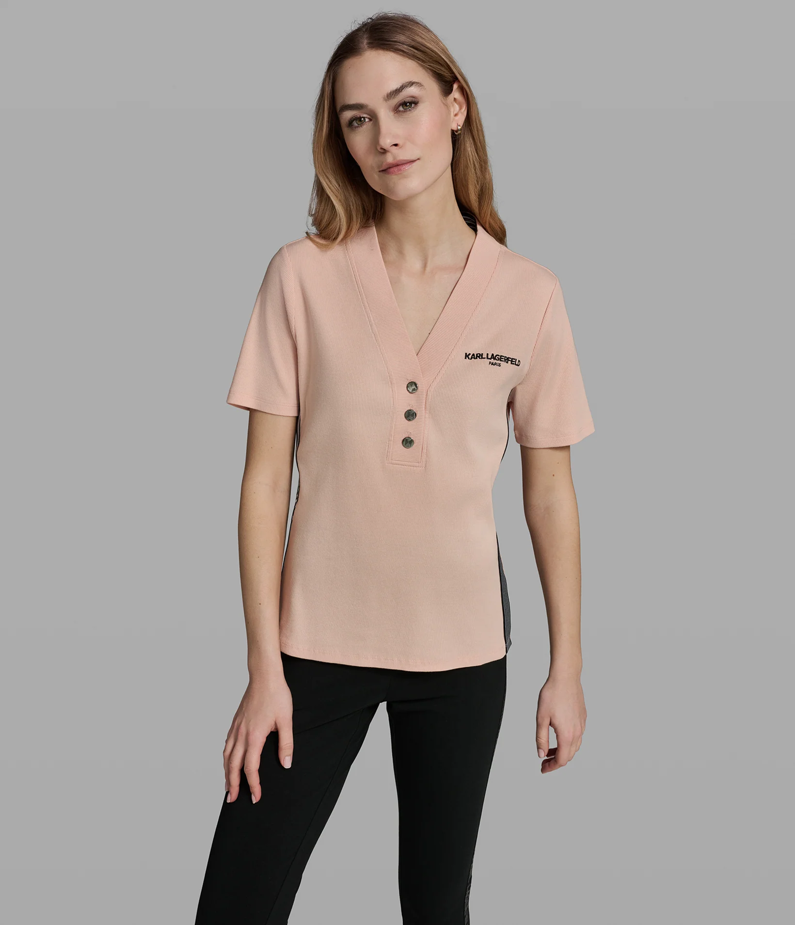 LOGO TAPE KNIT TOP