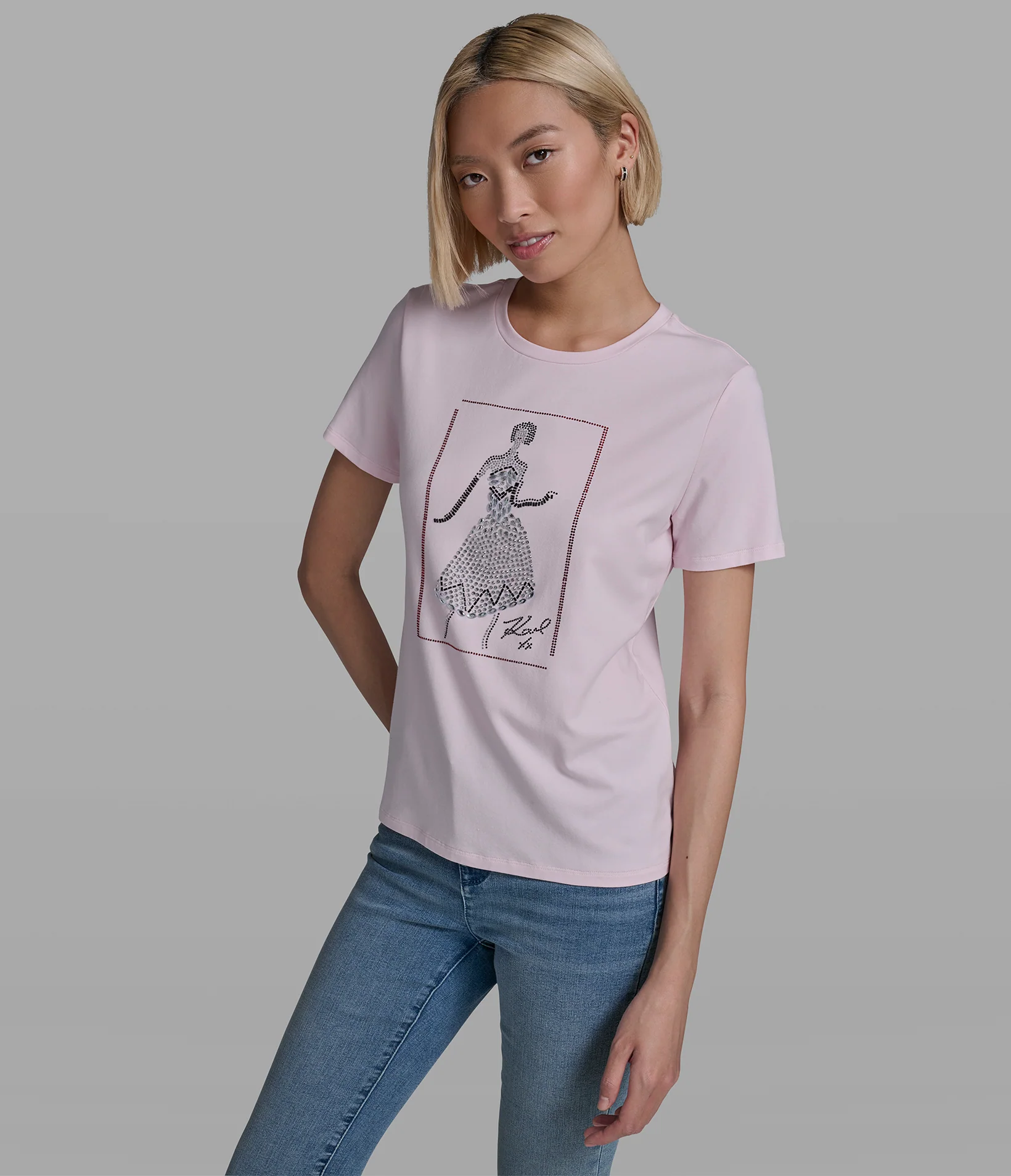 COTTON JERSEY FASHION GIRL TEE