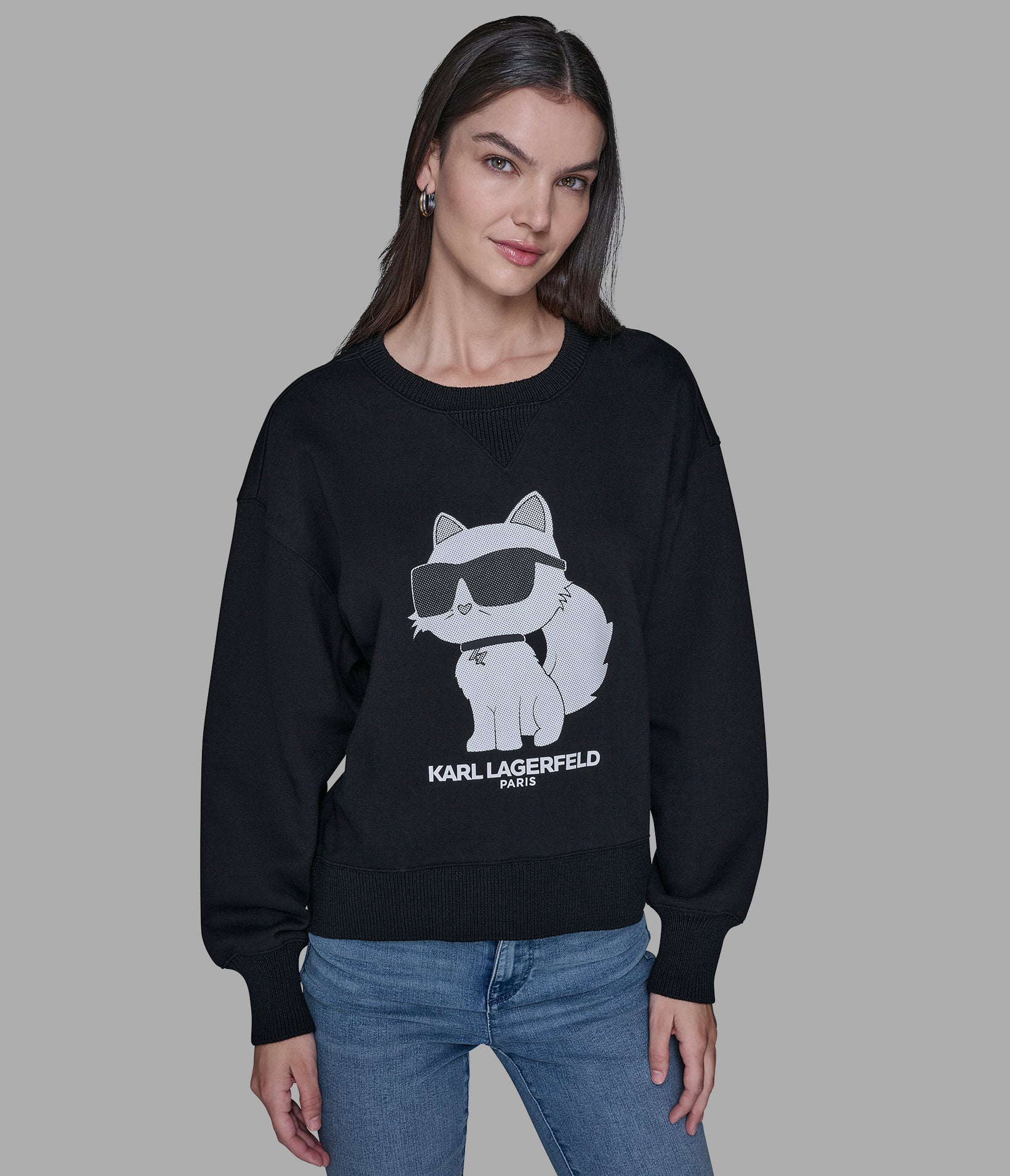 3223-choupette-crewneck-sweatshirt-1.jpg CHOUPETTE CREWNECK SWEATSHIRT