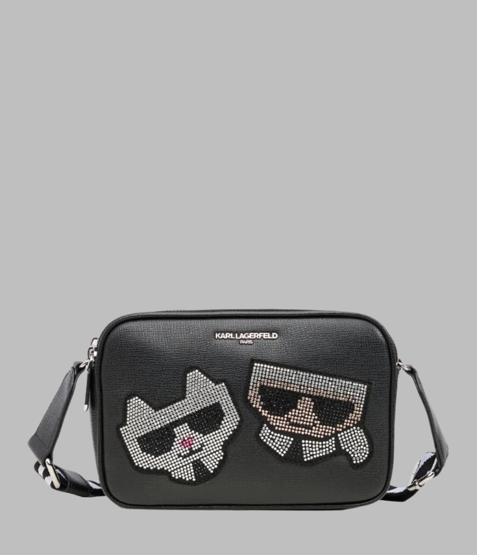 MAYBELLE RHINESTONE DUO CAMERA CROSSBODY BAG