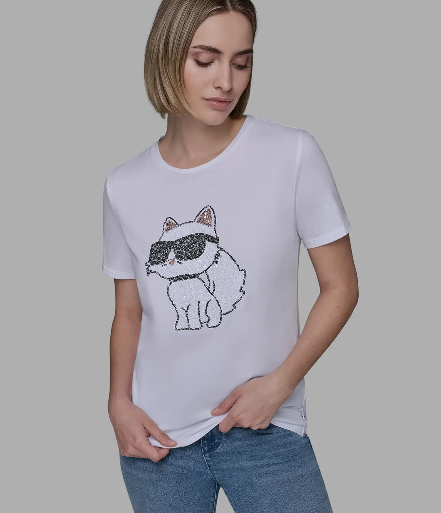 CHOUPETTE SEQUIN LOGO TEE