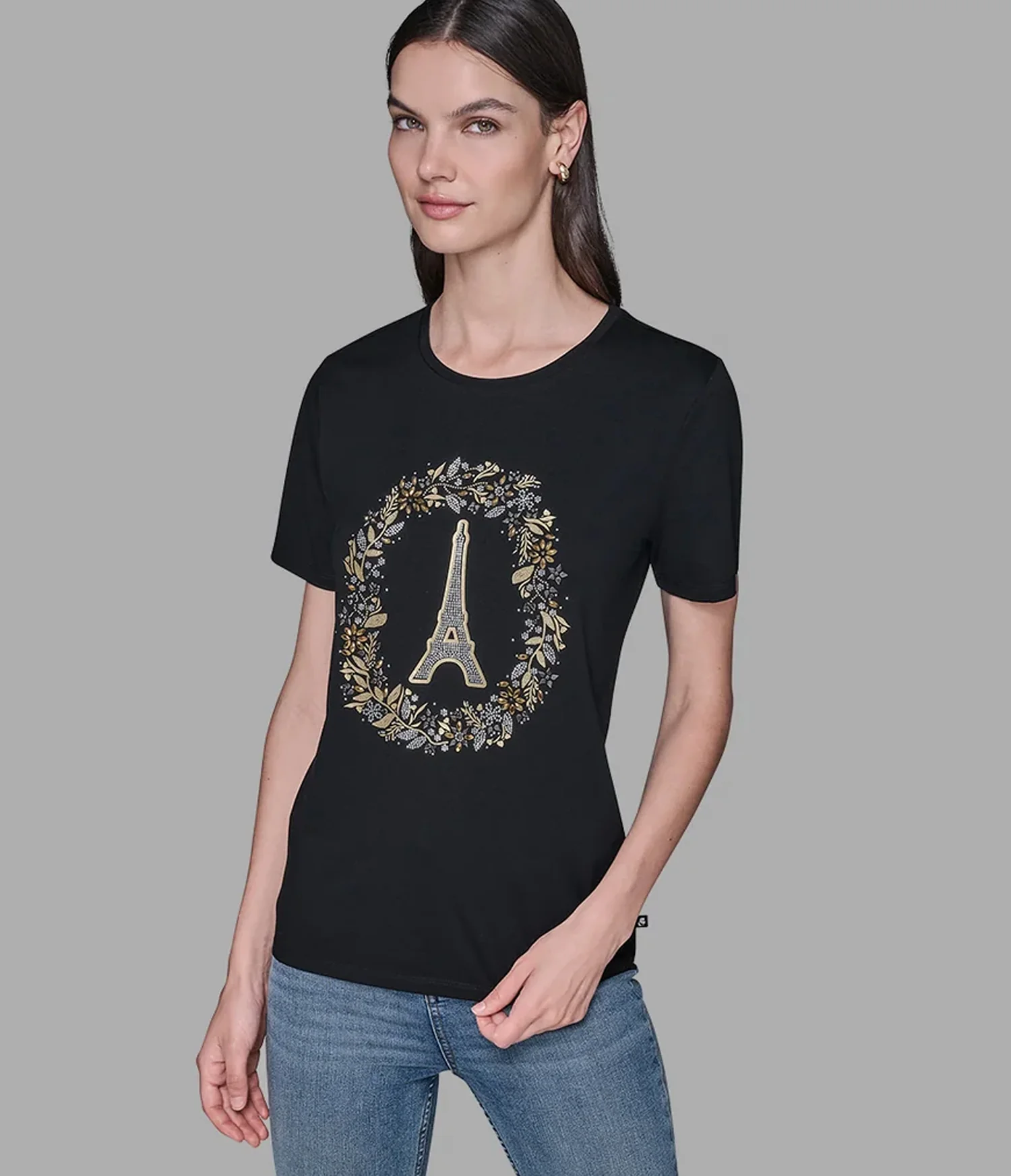 EMBELLISHED EIFFEL TOWER TEE