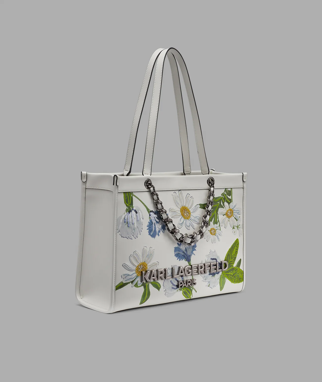SAVOIE FLORAL TOTE WITH CHAIN STRAP