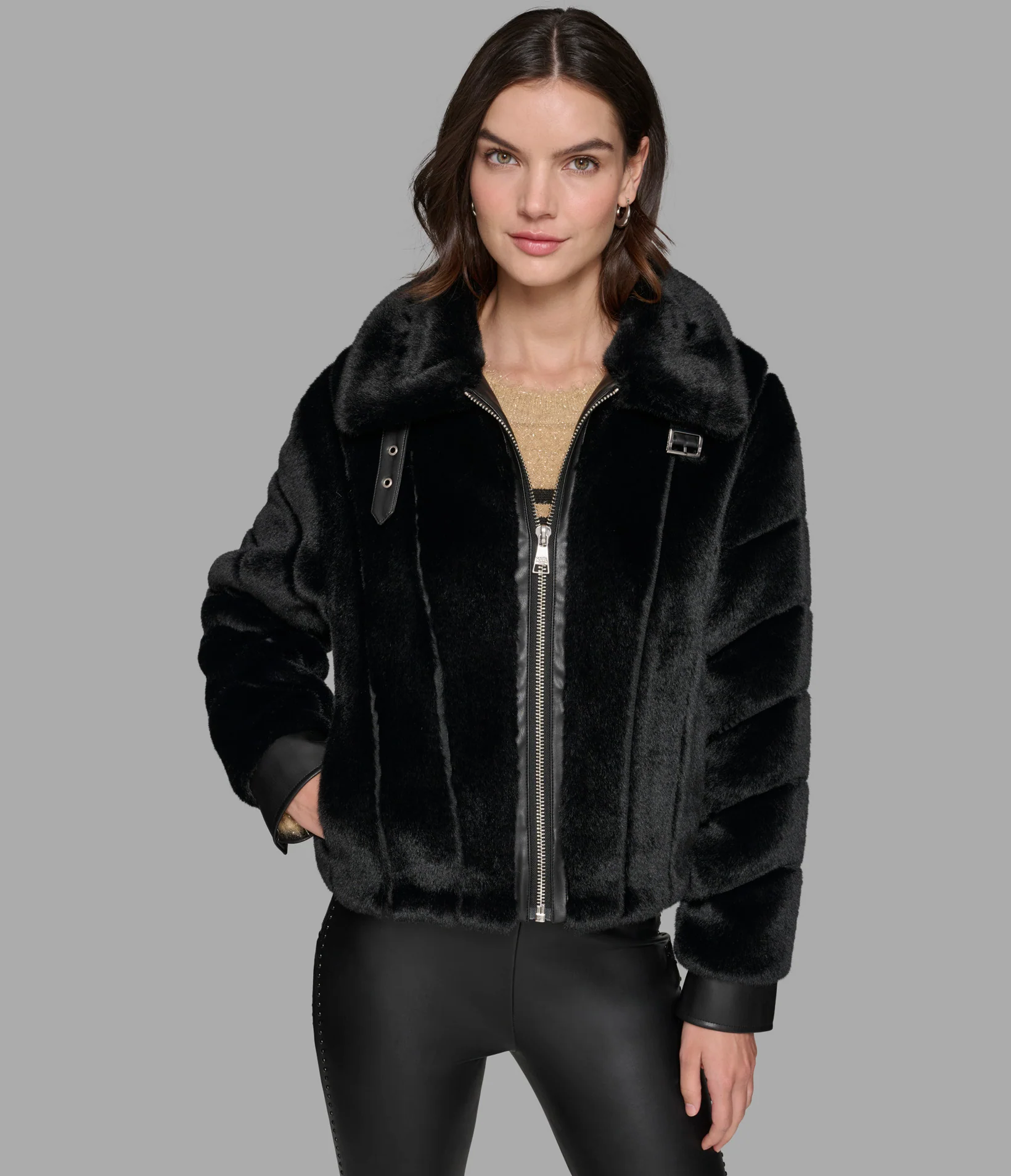 3495-channel-faux-mink-and-pu-bomber-1.webp CHANNEL FAUX MINK AND PU BOMBER