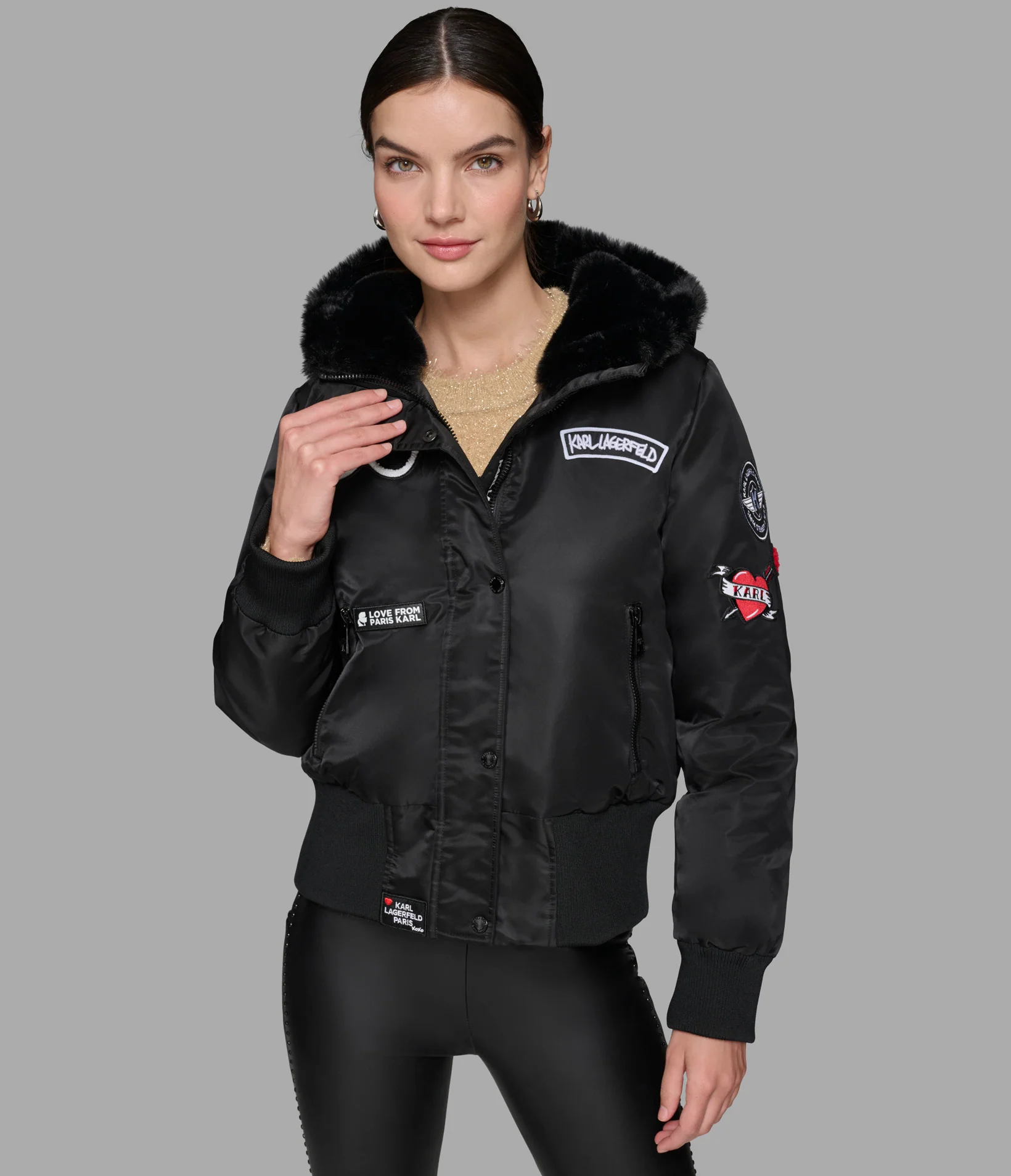 3507-logo-patch-hooded-bomber-jacket-1.webp LOGO PATCH HOODED BOMBER JACKET