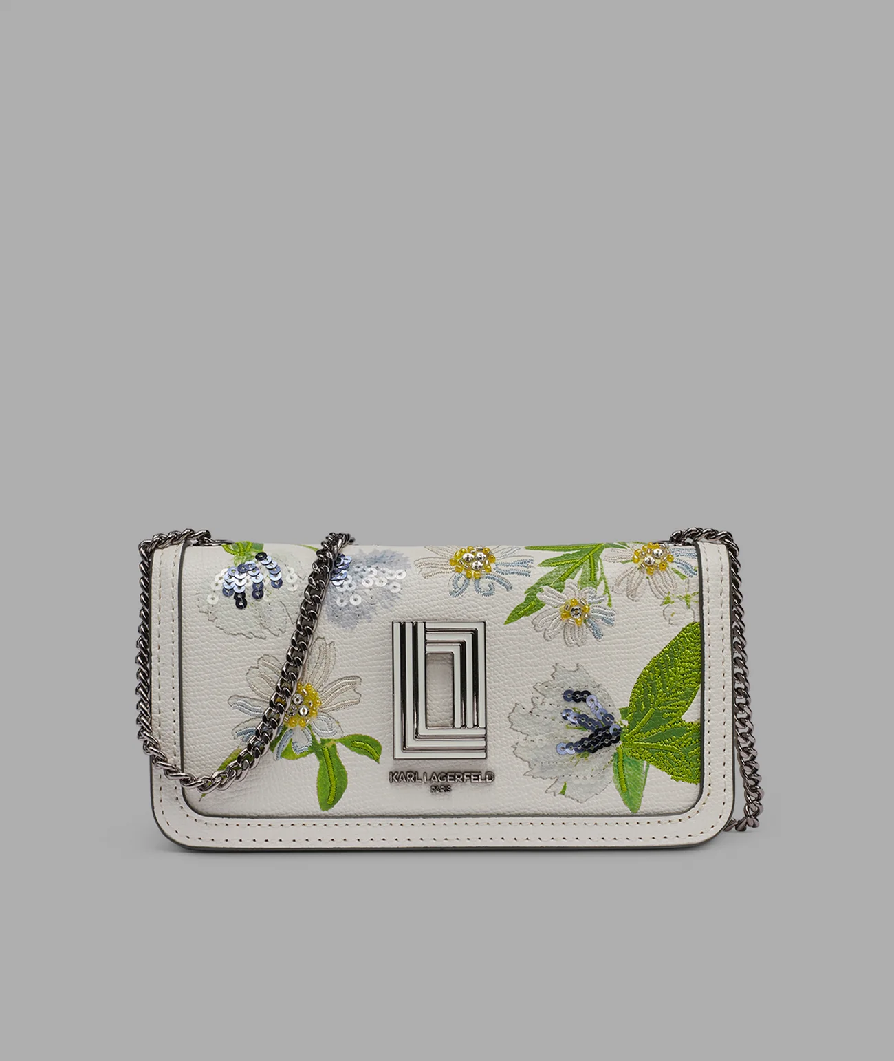 KOSETTE FLORAL EMBROIDERED SHOULDER BAG
