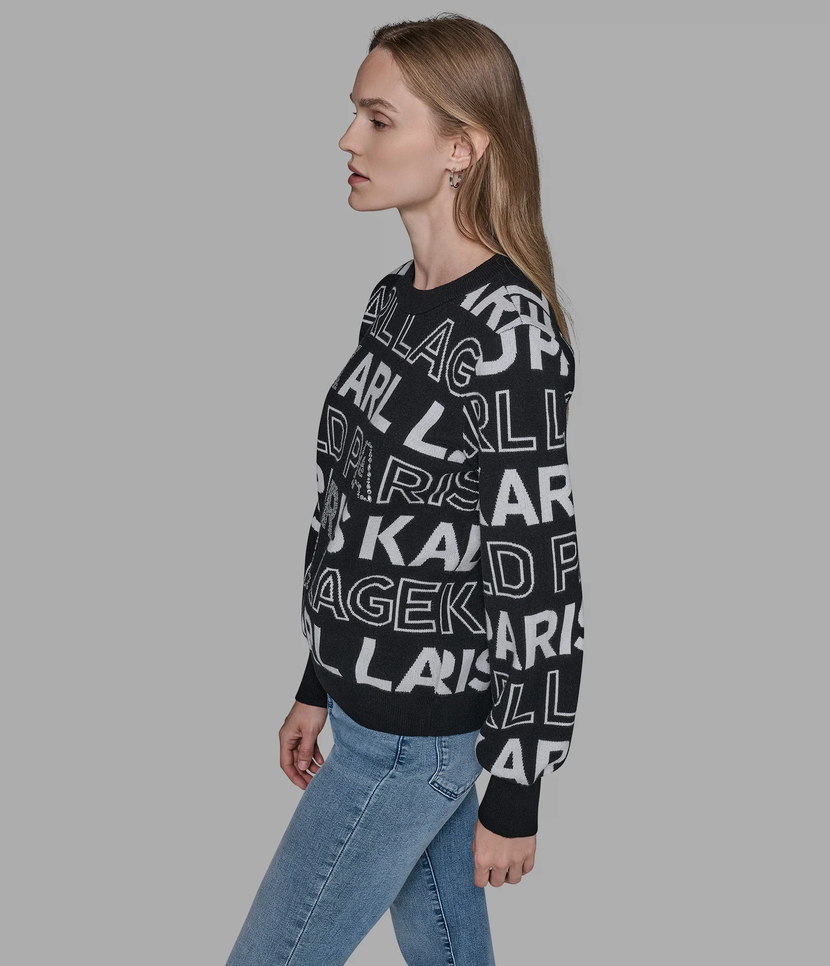 LOGO EMBELLISHED SWEATER