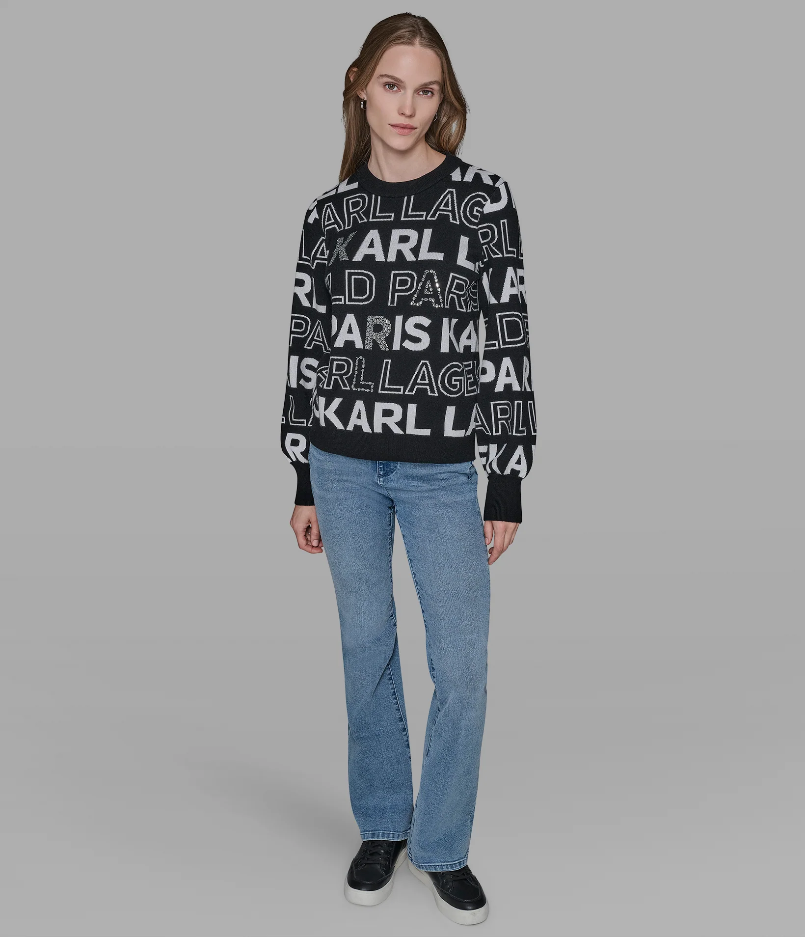 LOGO EMBELLISHED SWEATER