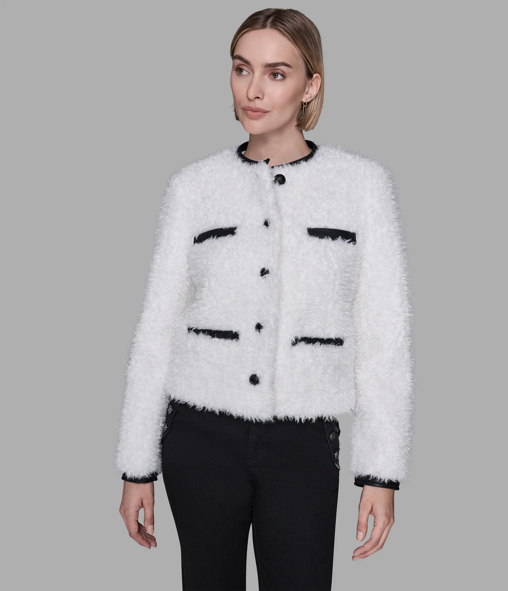 FAUX SHEARLING COAT