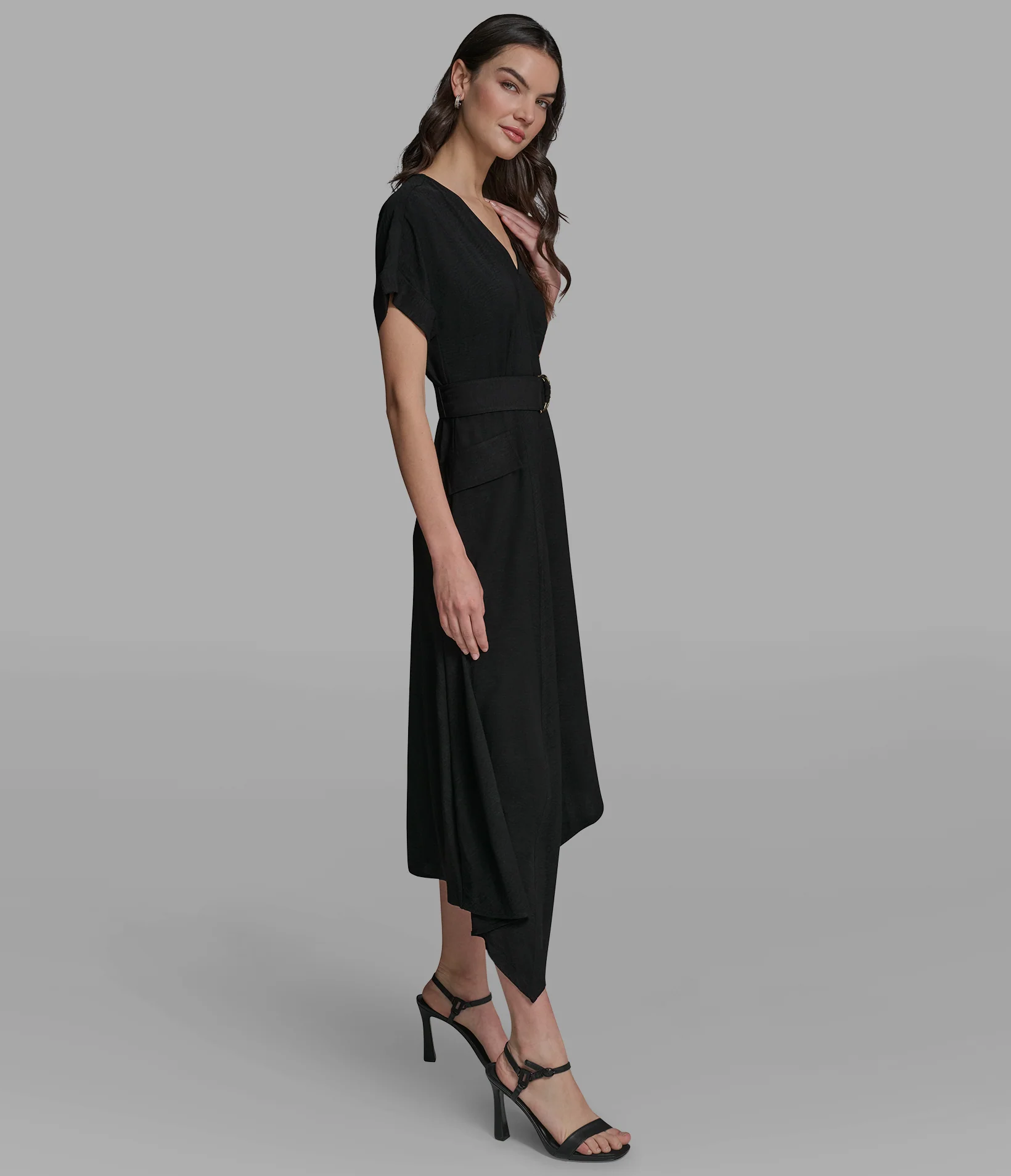 MIDI HI-LOW UTILITY DRESS
