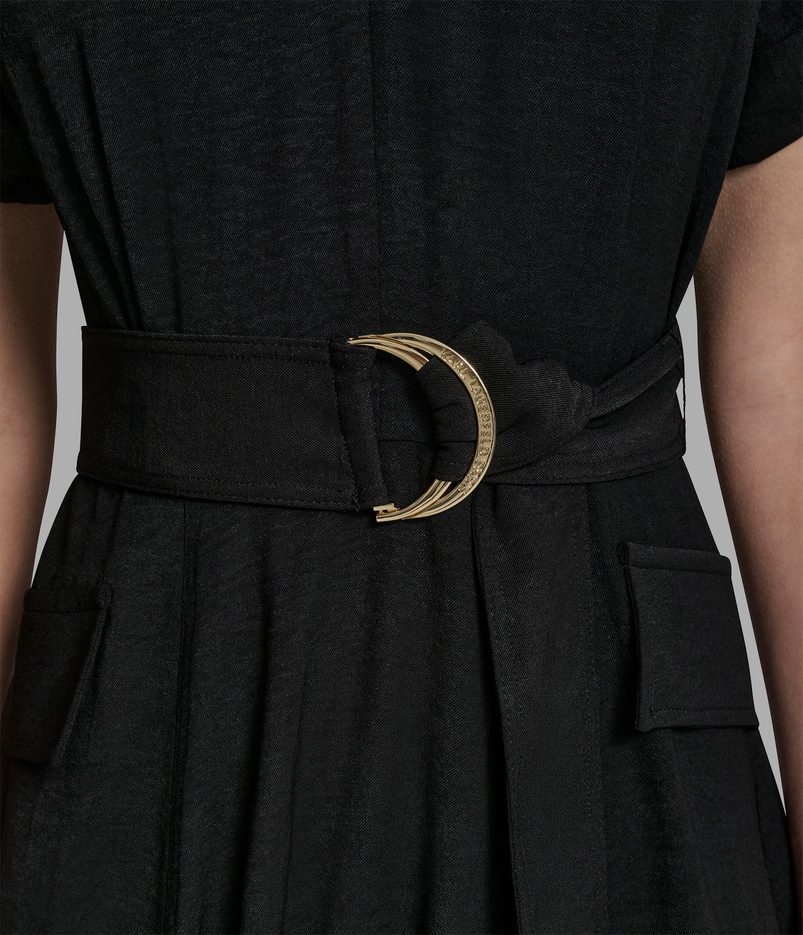 MIDI HI-LOW UTILITY DRESS