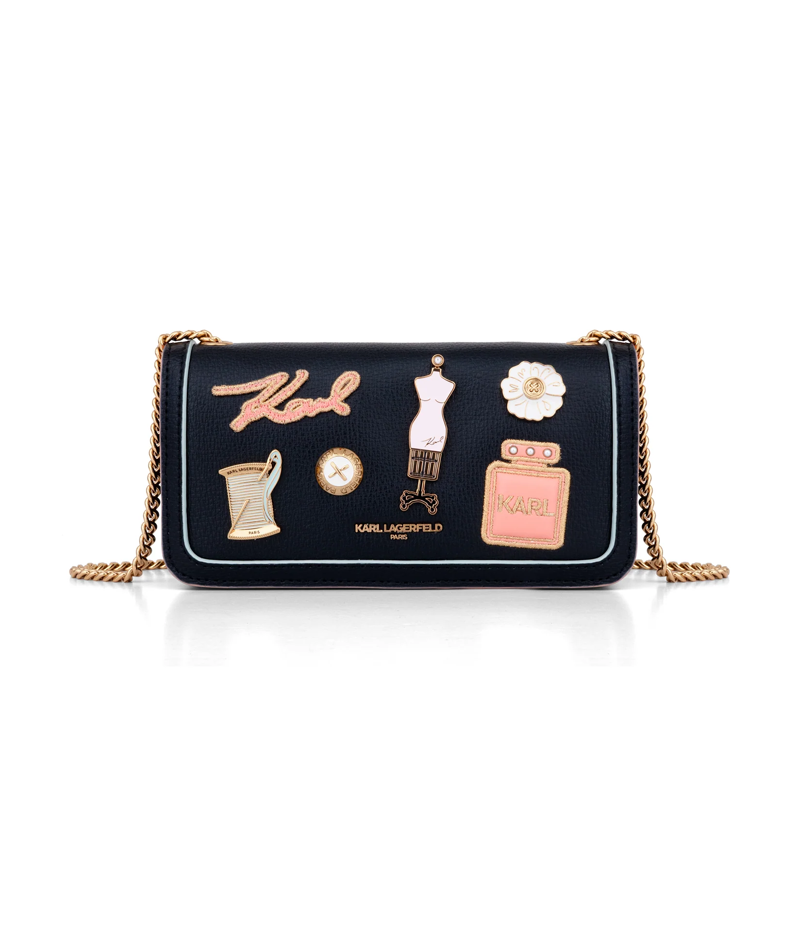 KOSETTE SHOULDER BAG WITH OVERSIZED FASHION PINS
