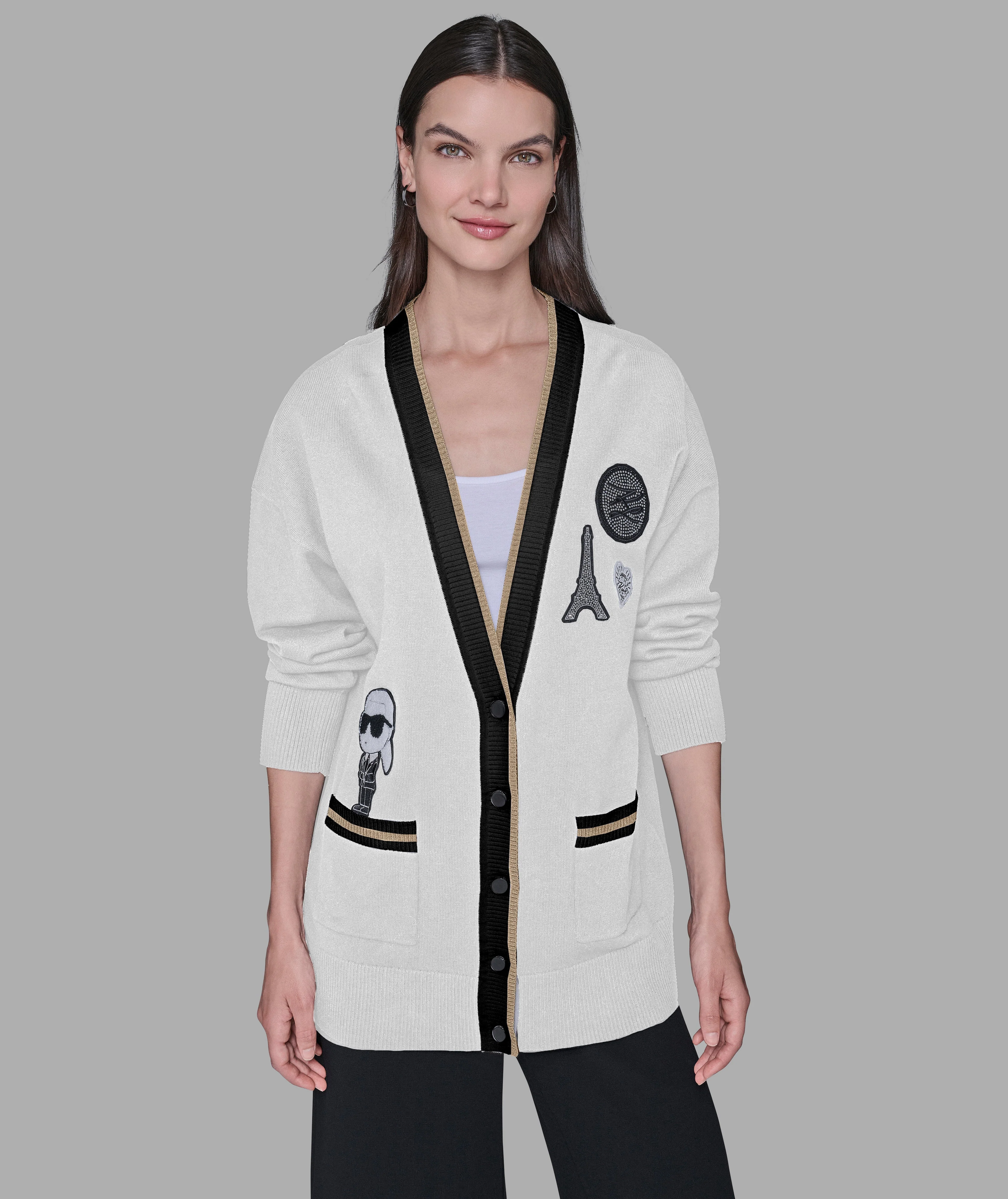 VARSITY CARDIGAN WITH PATCHES
