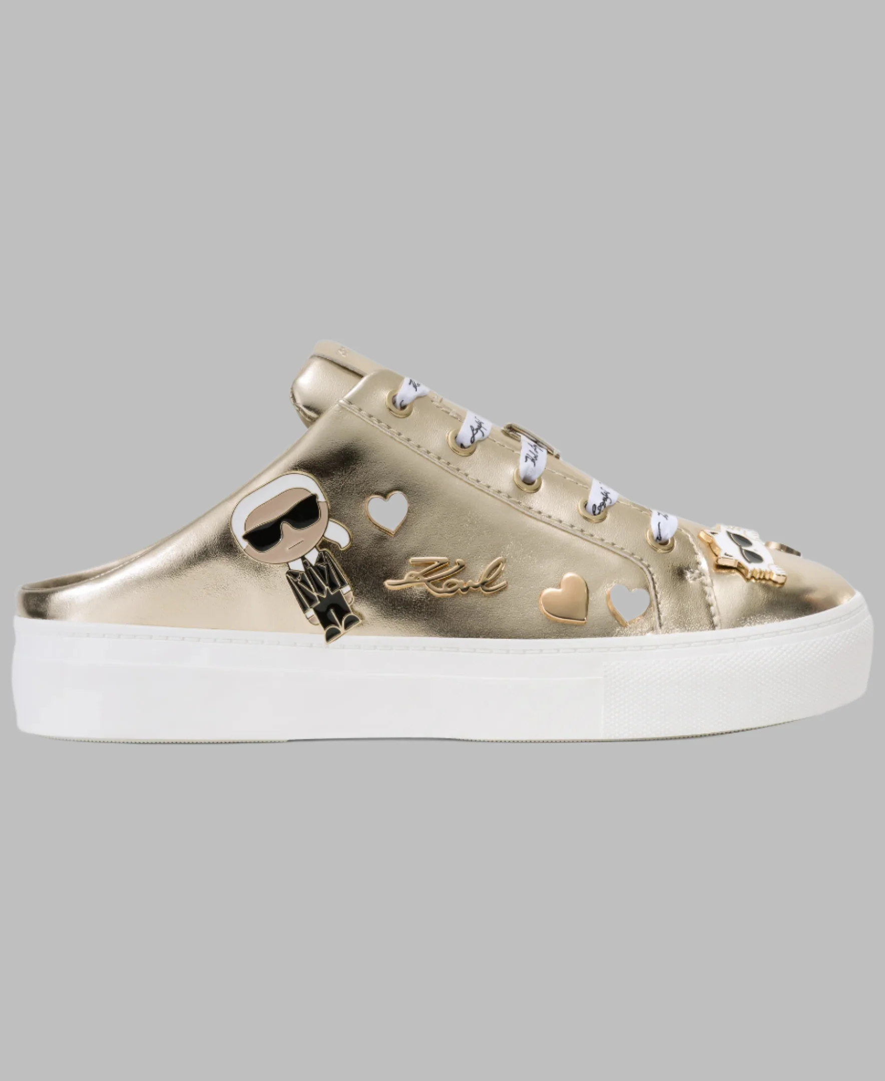 CAMBRIA CATE PIN METALLIC SNEAKER MULE