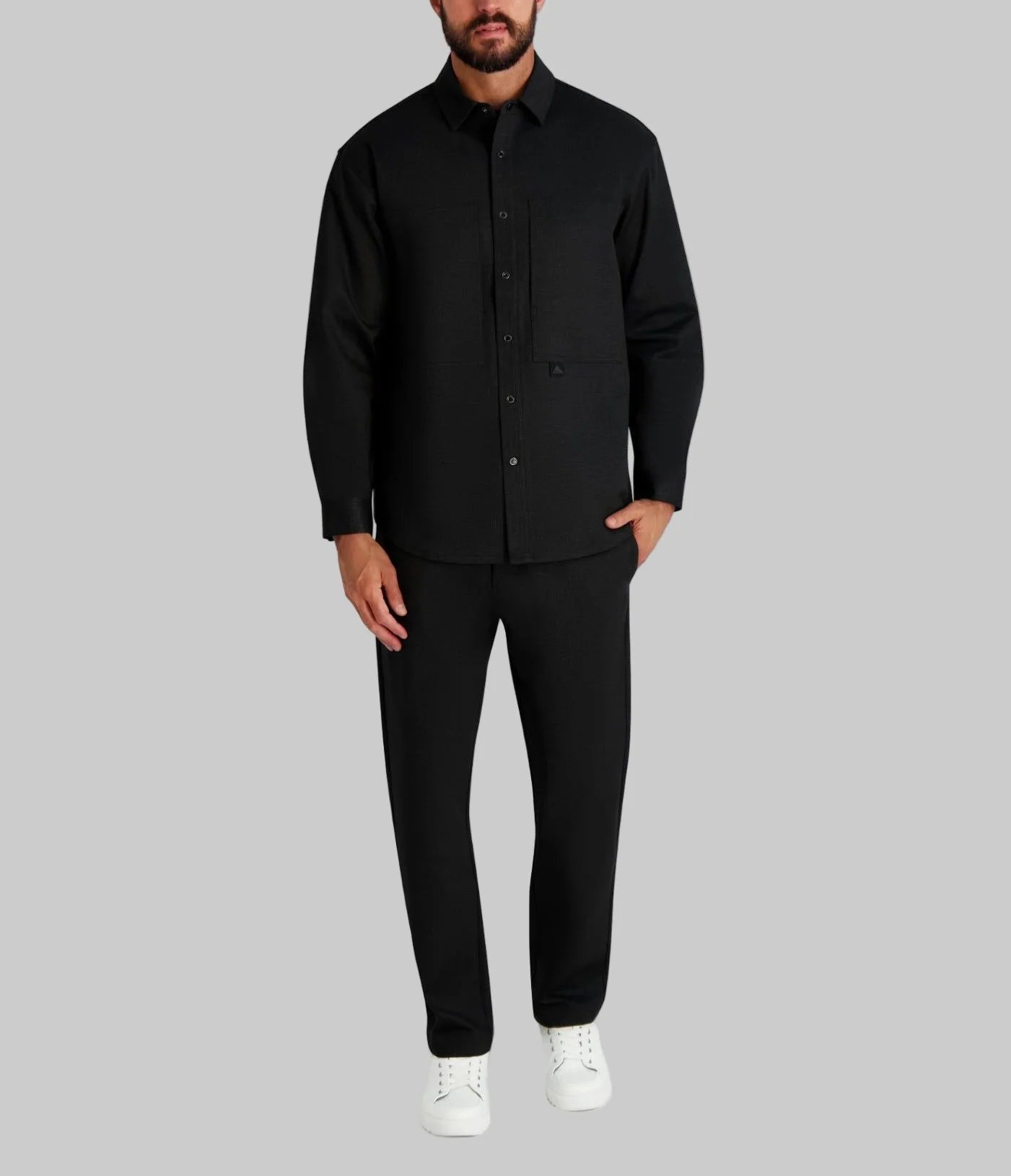 HOUNDSTOOTH UTILITY SHIRT JACKET
