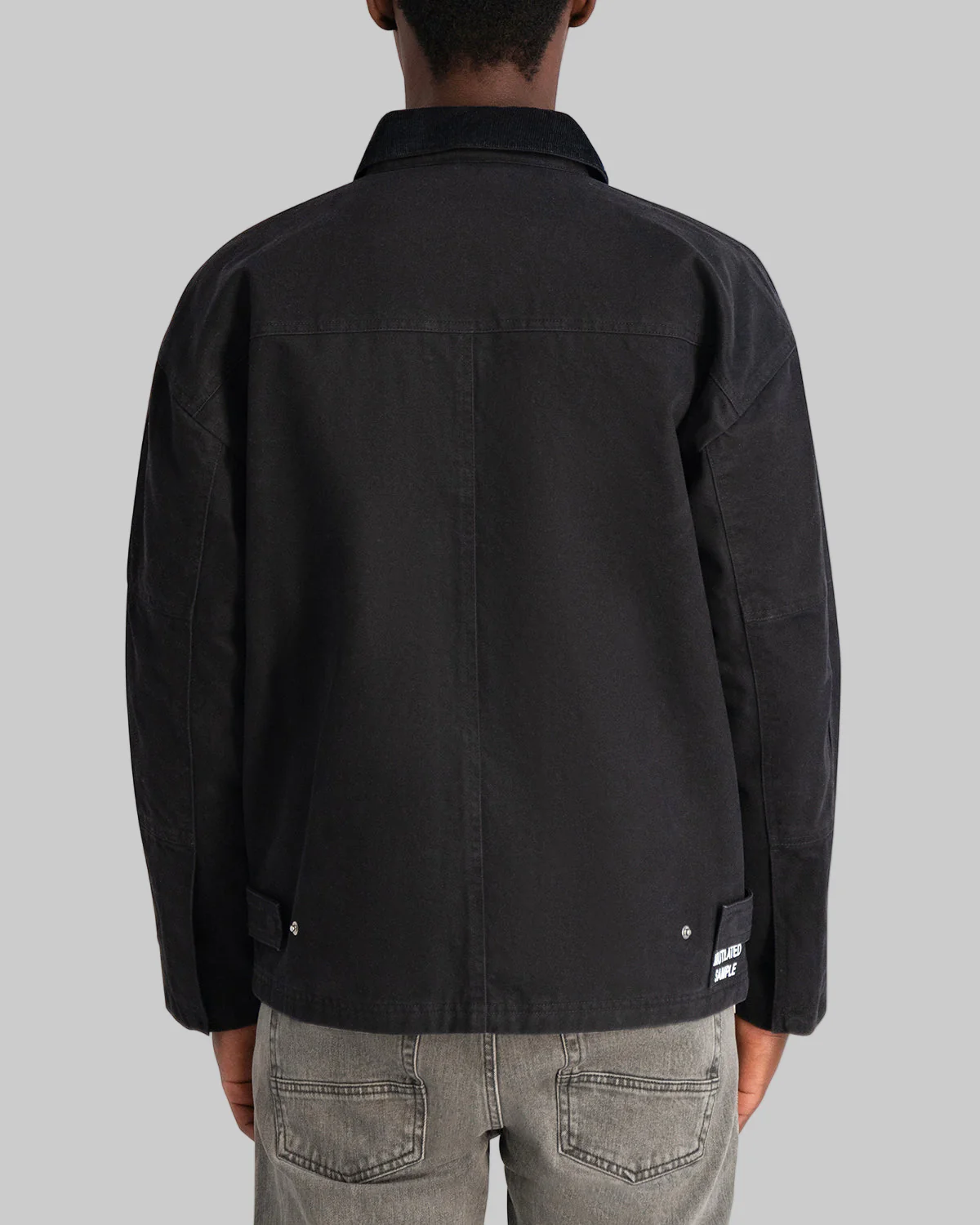 WAXED COTTON FIELD JACKET WITH CORDUROY COLLAR