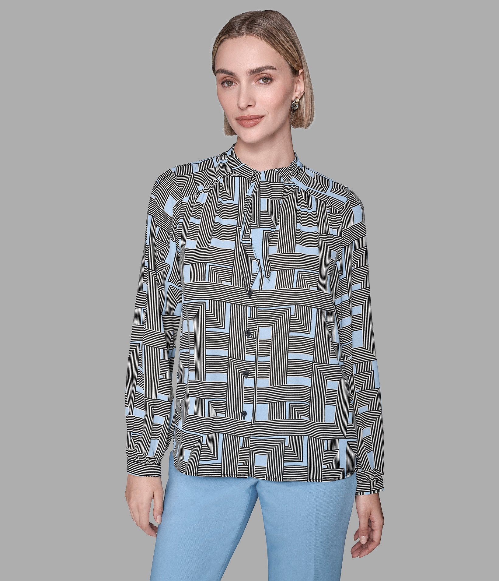 4961-tie-neck-blouse-1.jpg TIE-NECK BLOUSE