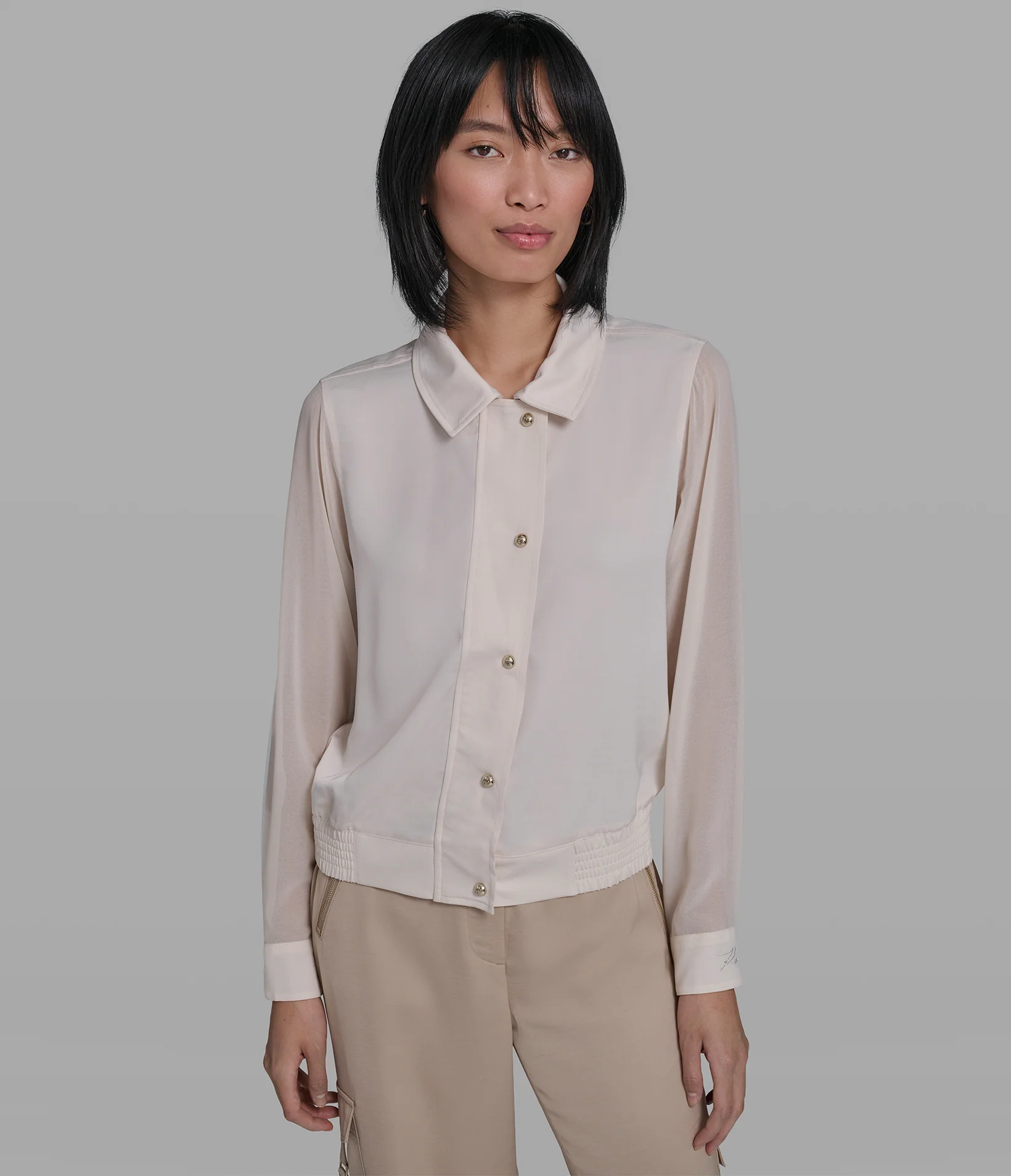 BUTTON AND ZIP SHIRT