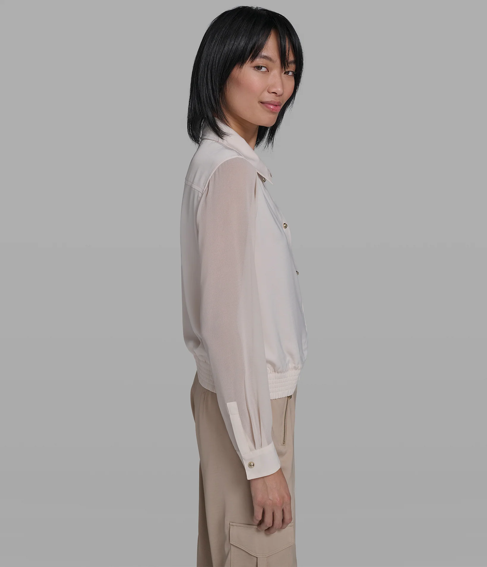 BUTTON AND ZIP SHIRT