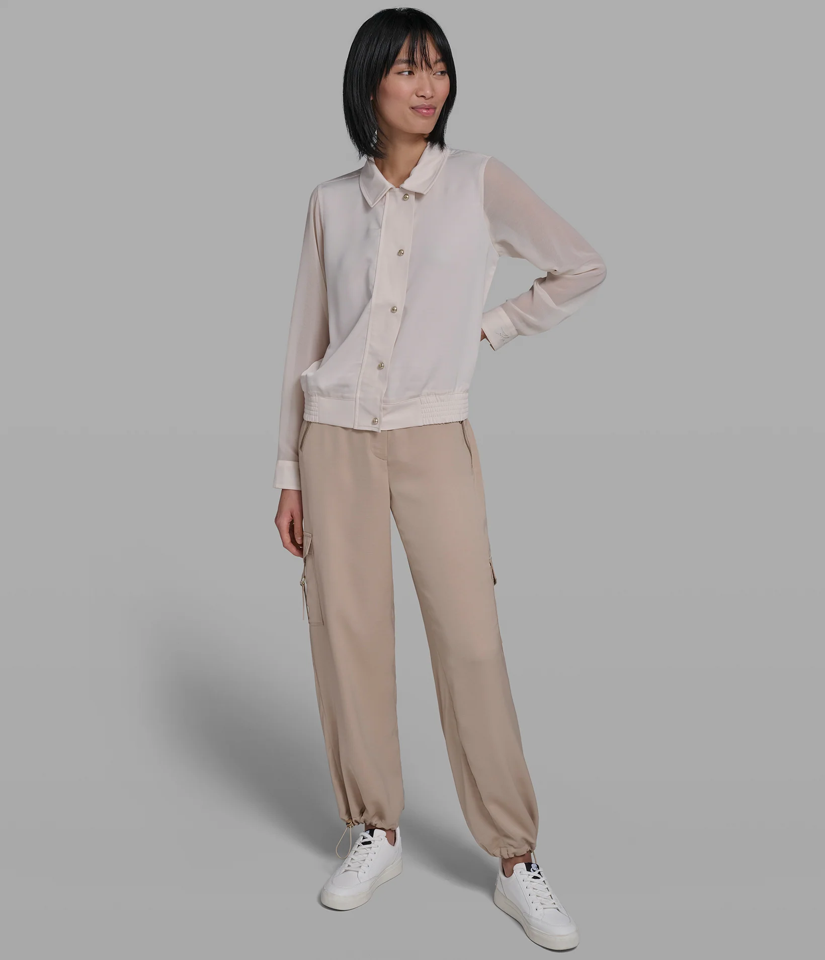 BUTTON AND ZIP SHIRT