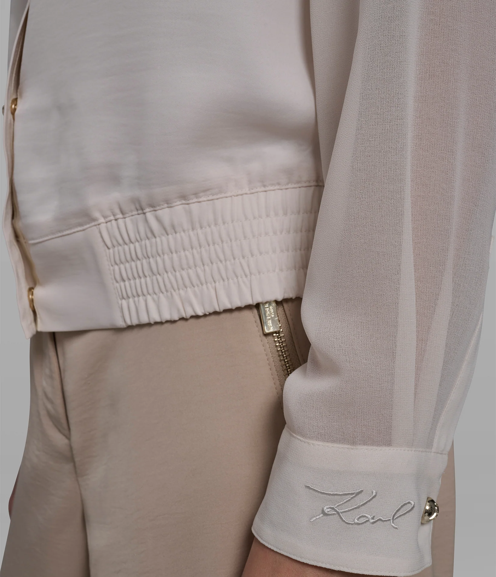 BUTTON AND ZIP SHIRT