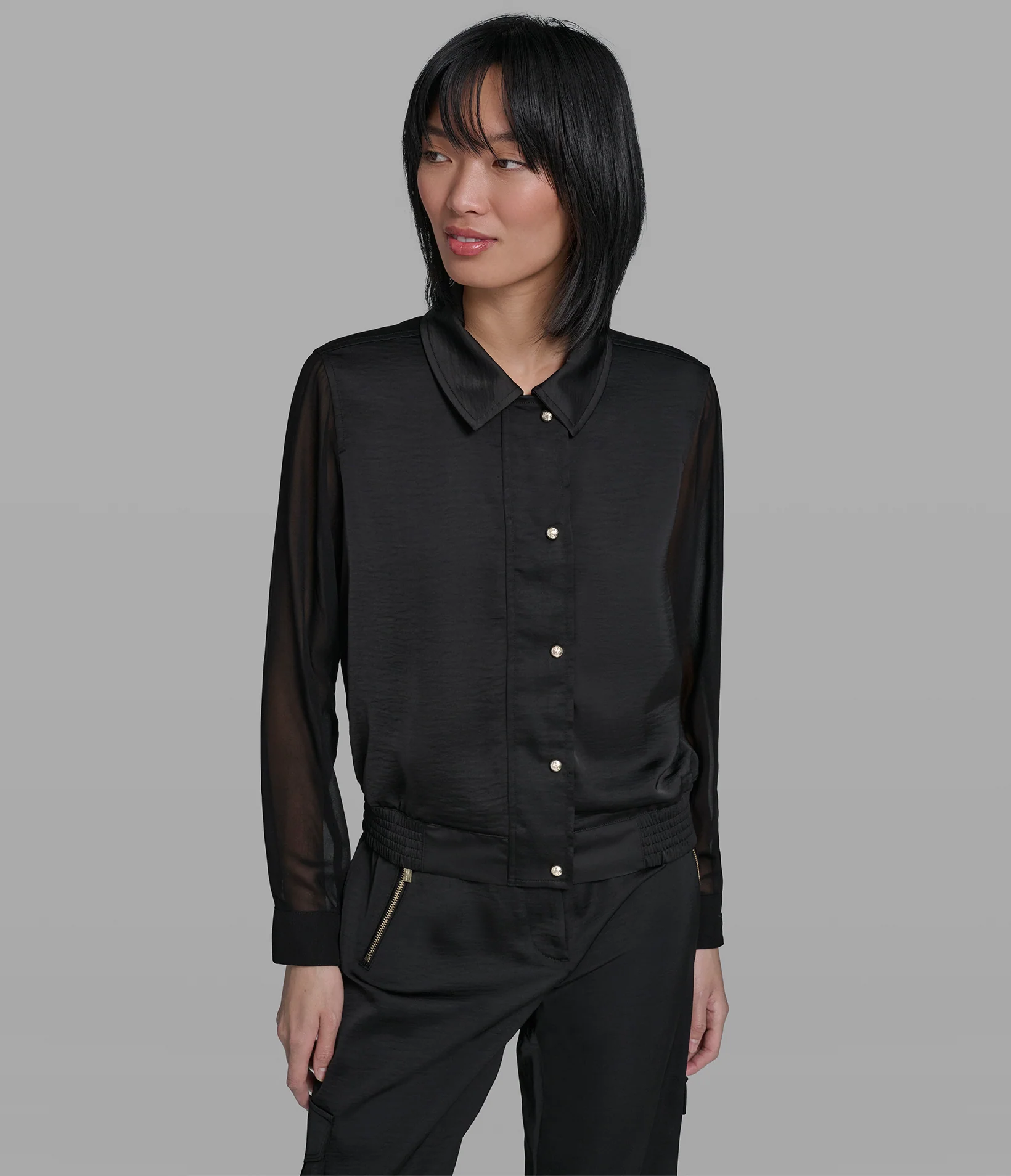 BUTTON AND ZIP SHIRT