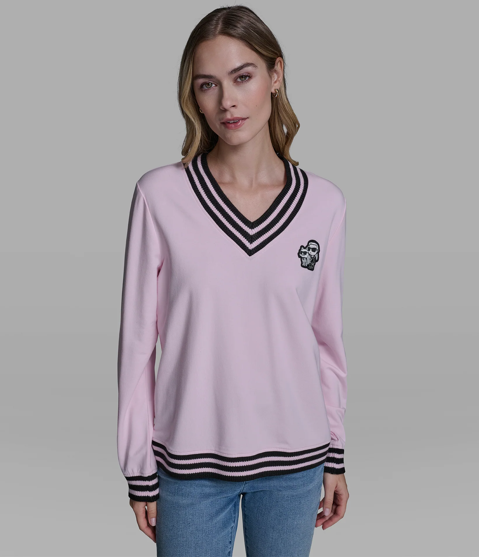 COTTON AND MODAL KARL ET CHOUPETTE SWEATSHIRT
