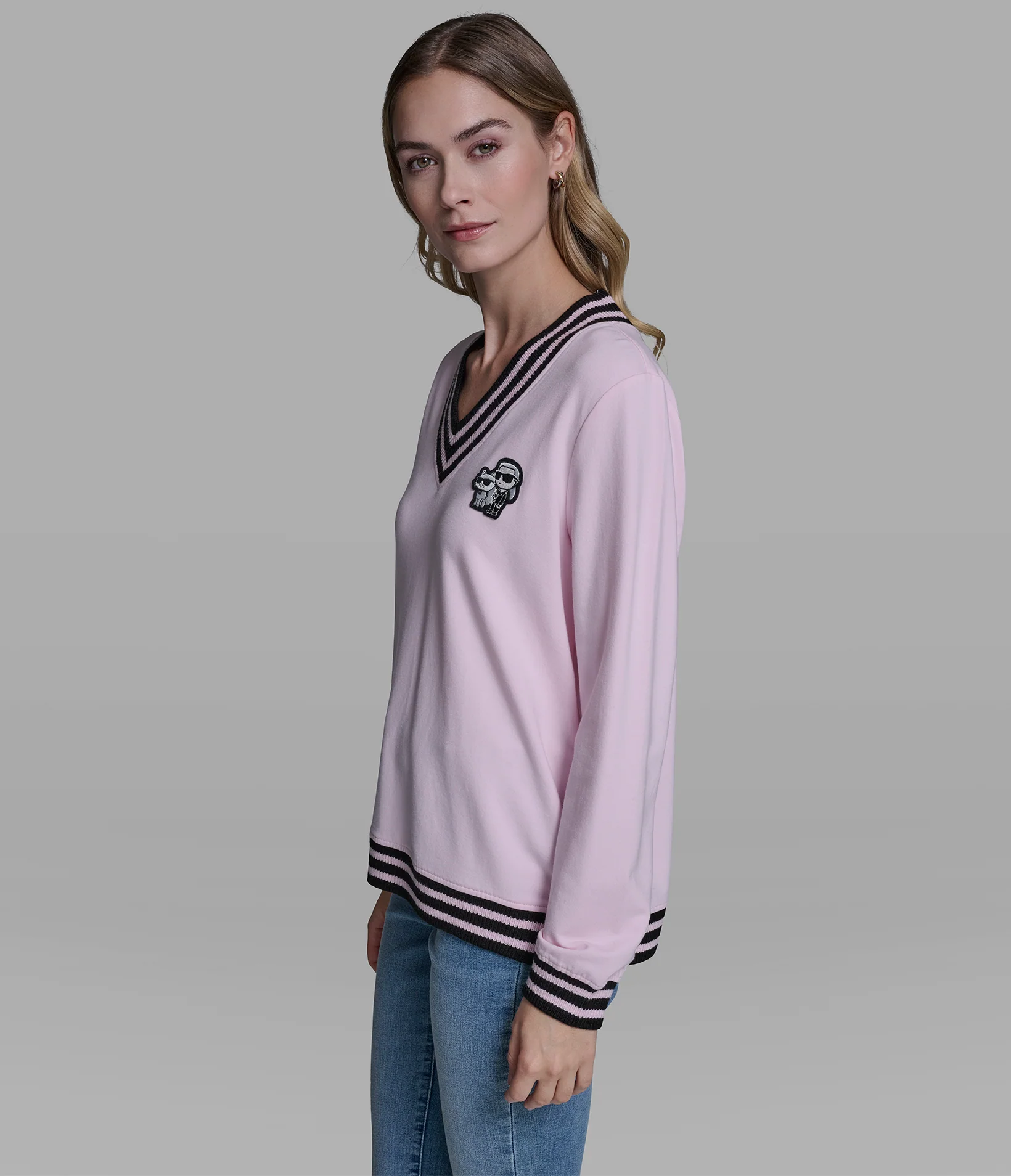 COTTON AND MODAL KARL ET CHOUPETTE SWEATSHIRT