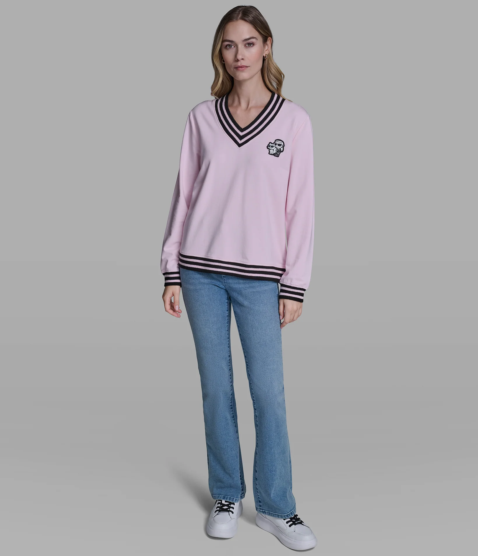 COTTON AND MODAL KARL ET CHOUPETTE SWEATSHIRT