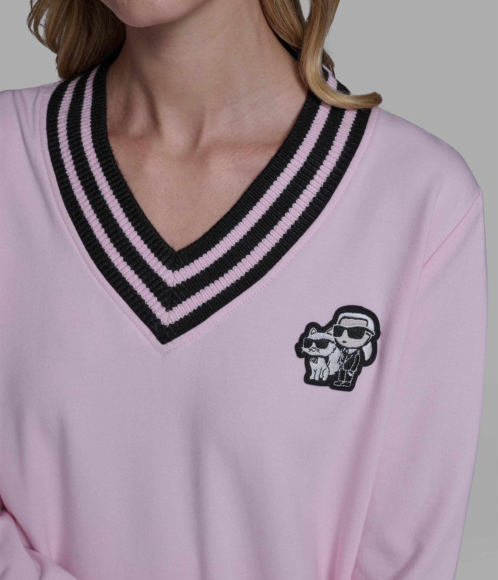 COTTON AND MODAL KARL ET CHOUPETTE SWEATSHIRT