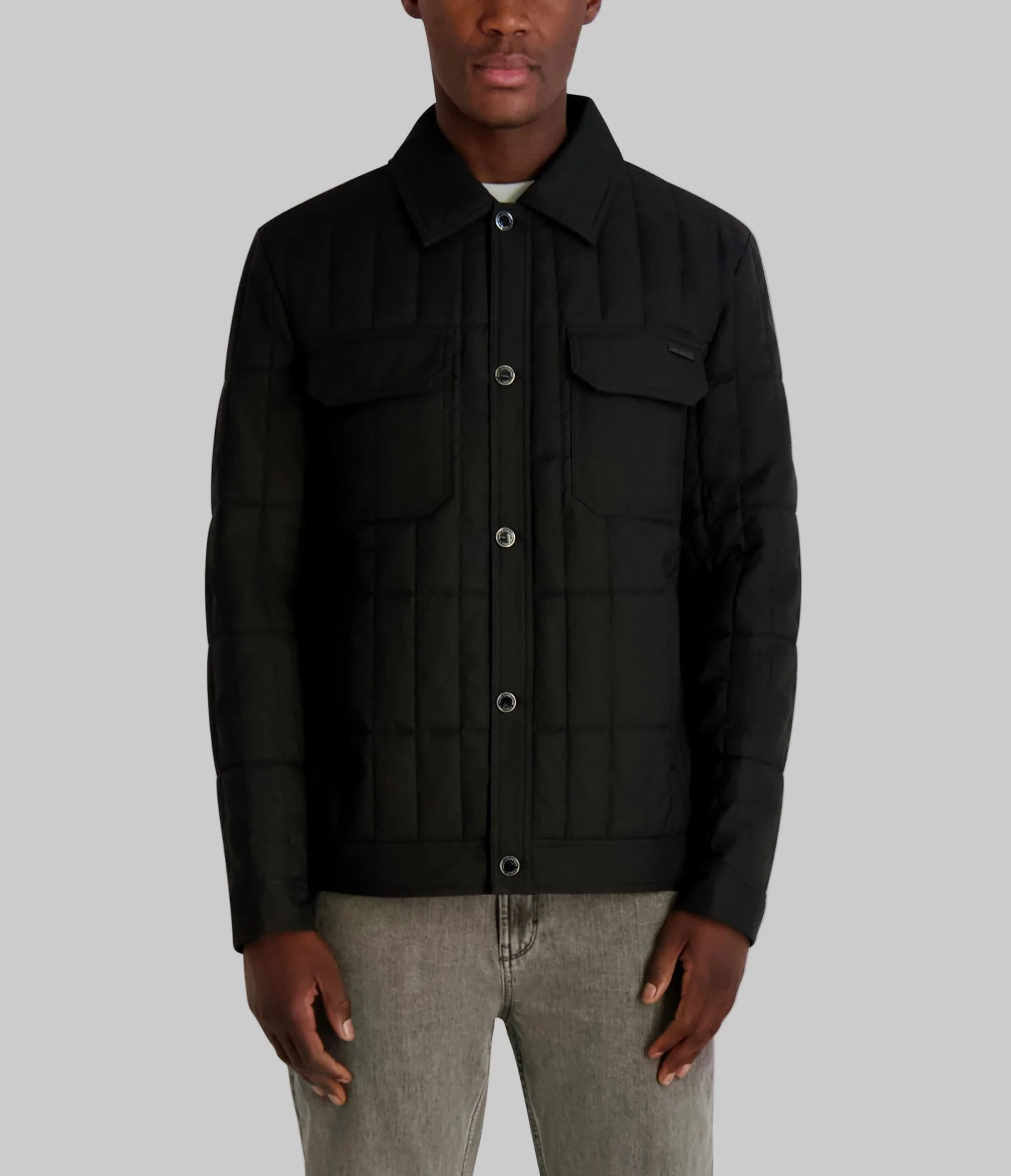 QUILTED SHIRT JACKET