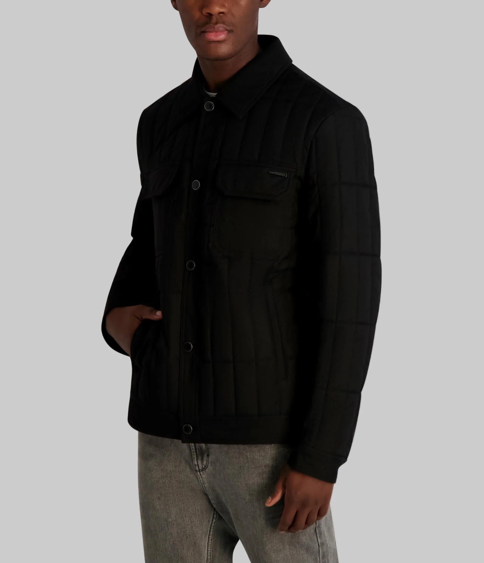 QUILTED SHIRT JACKET
