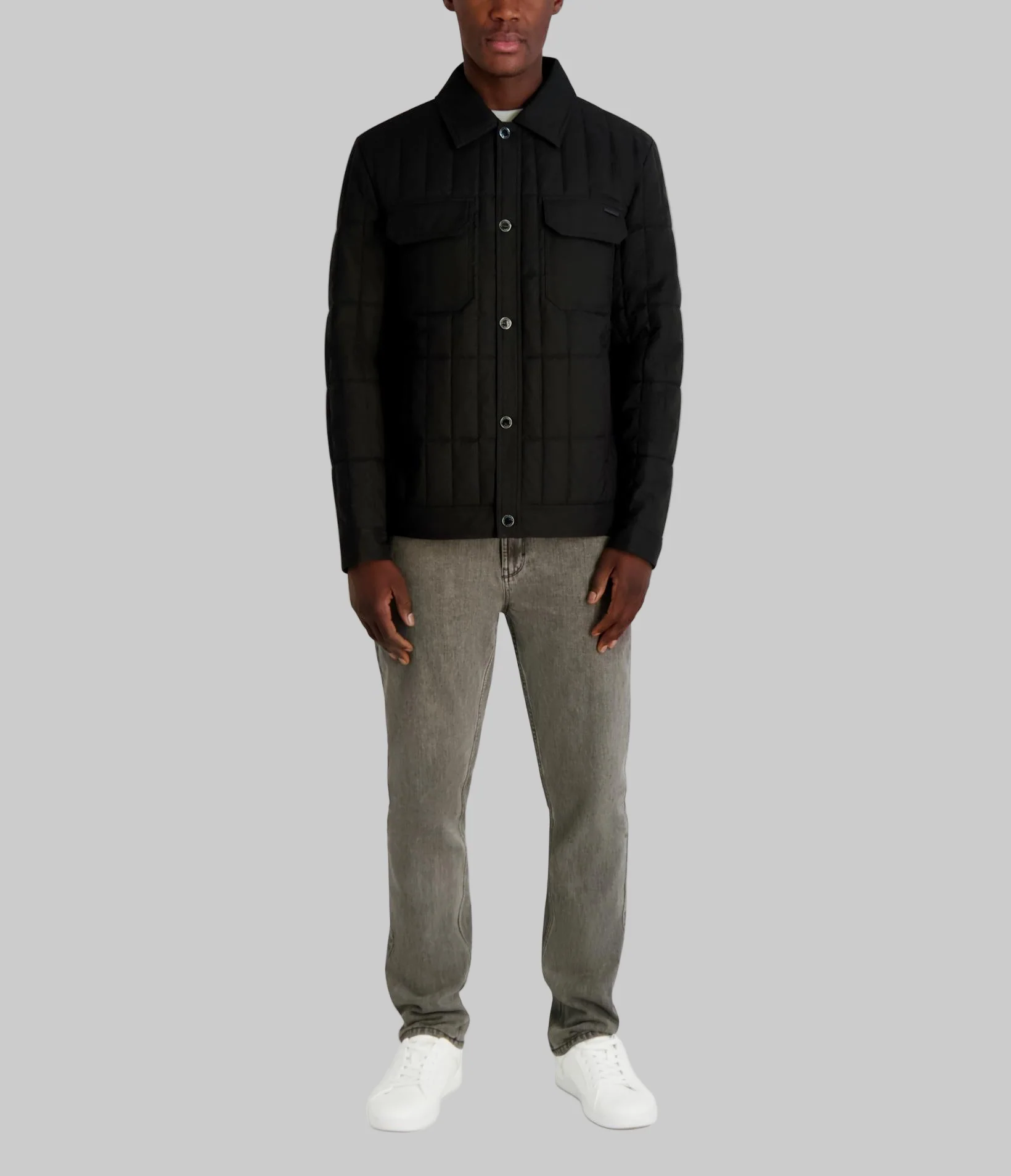 QUILTED SHIRT JACKET